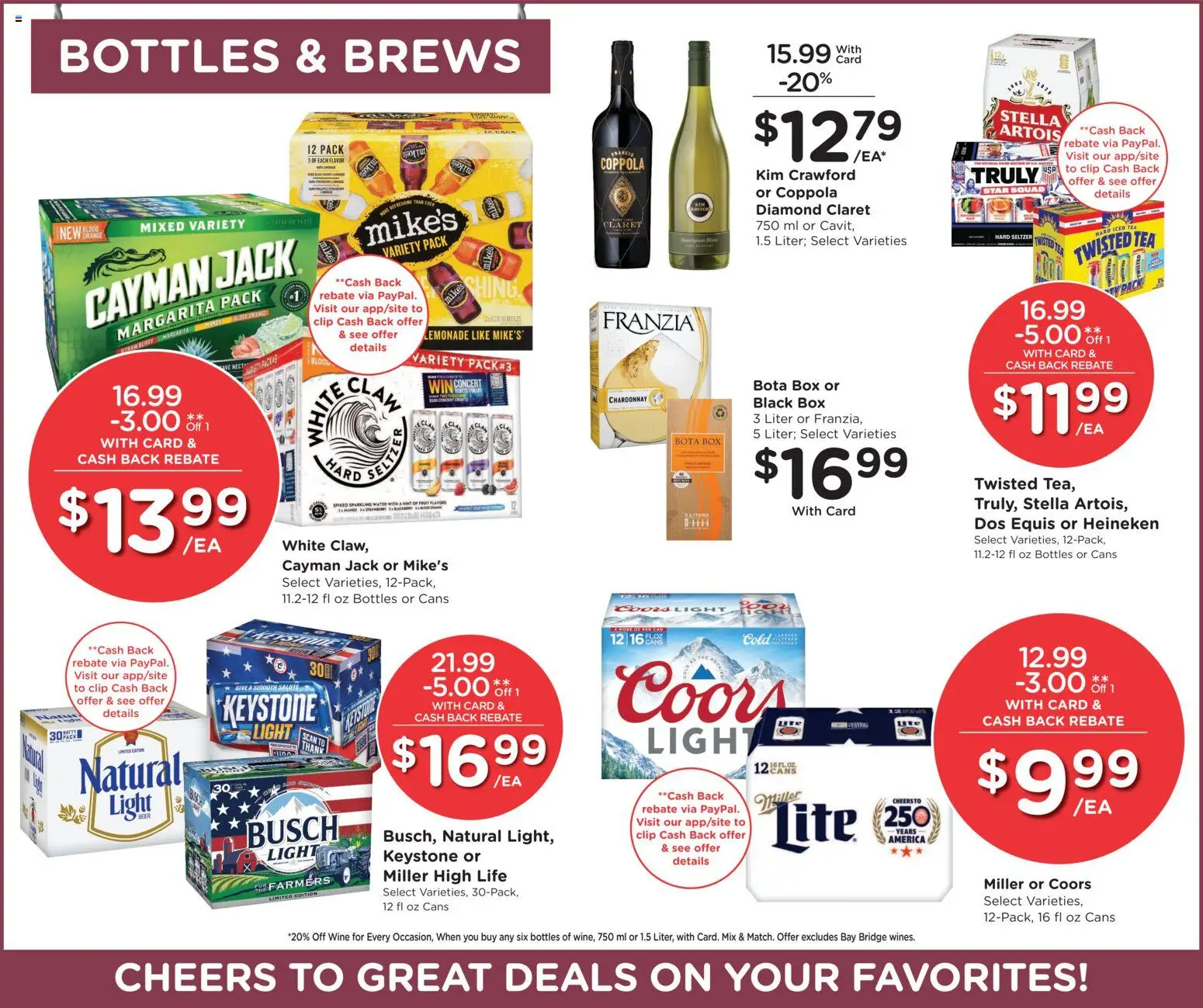 Smith's Weekly Ad - valid from 07/01/2026 | Page: 11 | Products: Box, Wine, Tea, Water
