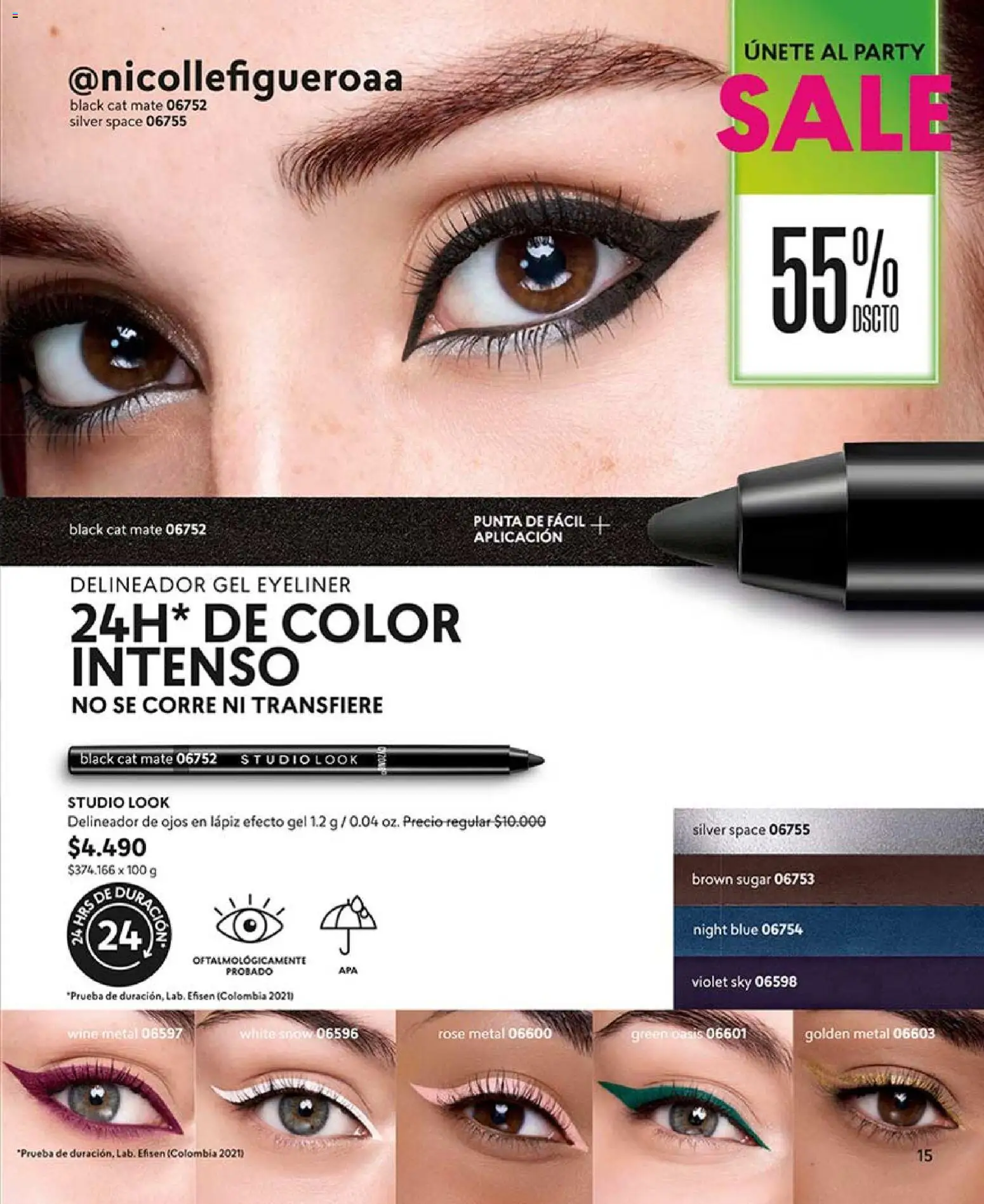 Catálogo CyZone Campaña 11 │ válido desde el 14.06.2026 | Página: 15 | Productos: Mate, Delineador de ojos, Delineador