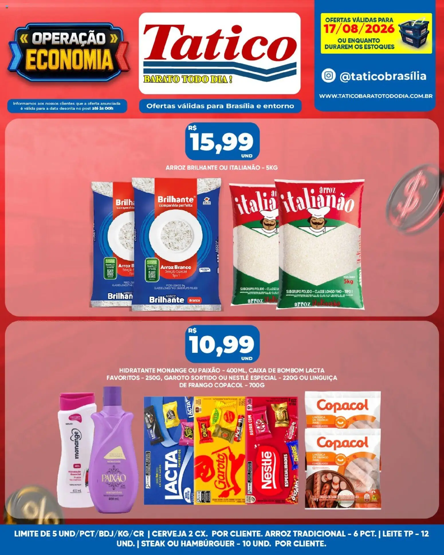Tatico Folheto - válido de 17/08/2026 | Página: 10 | Produtos: Especialidades, Arroz, Caixa de bombom, Bombom