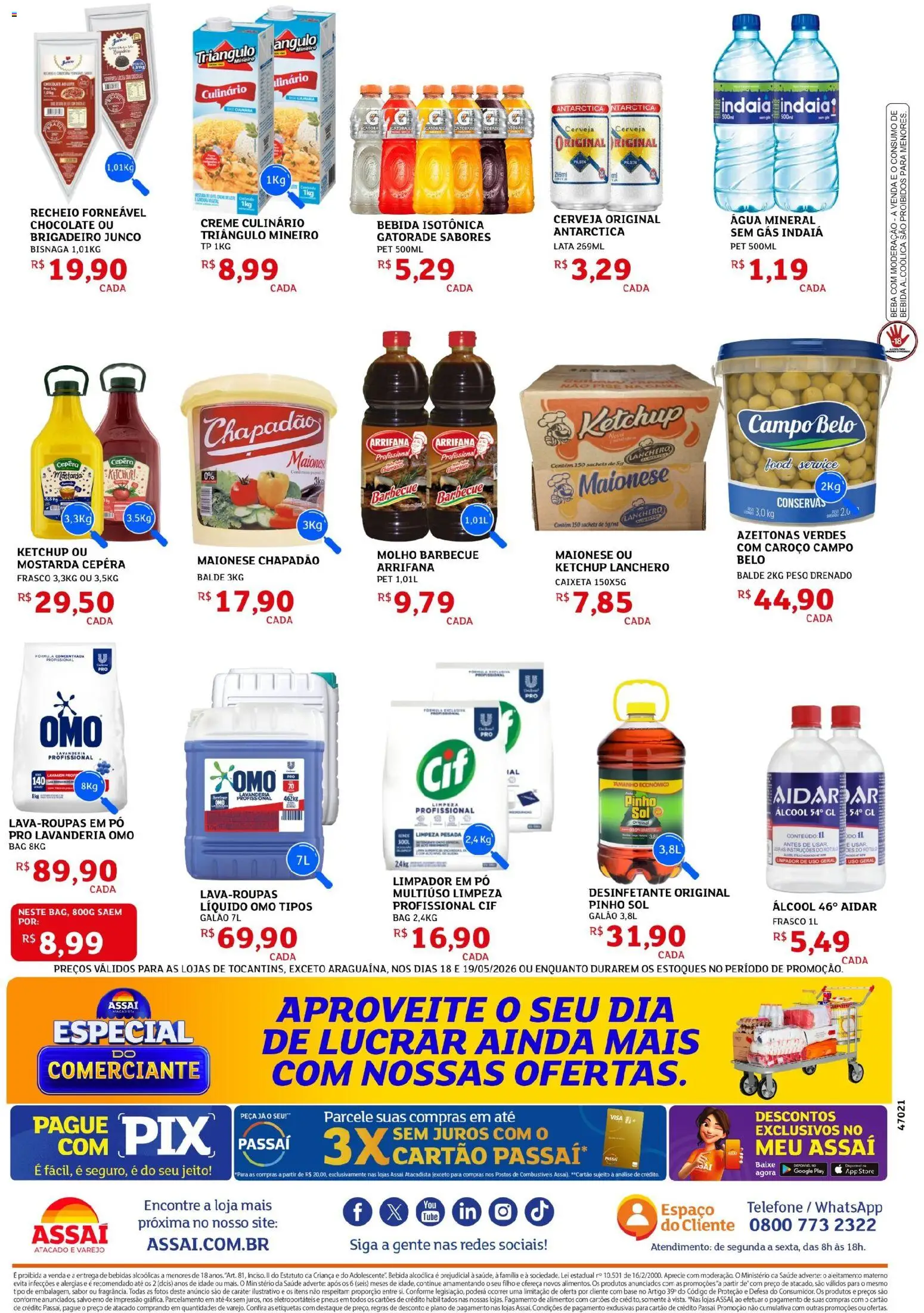 Assaí Atacadista Folheto - válido de 18.05.2026 | Página: 2 | Produtos: Azeitonas, Pó, Chocolate, Base