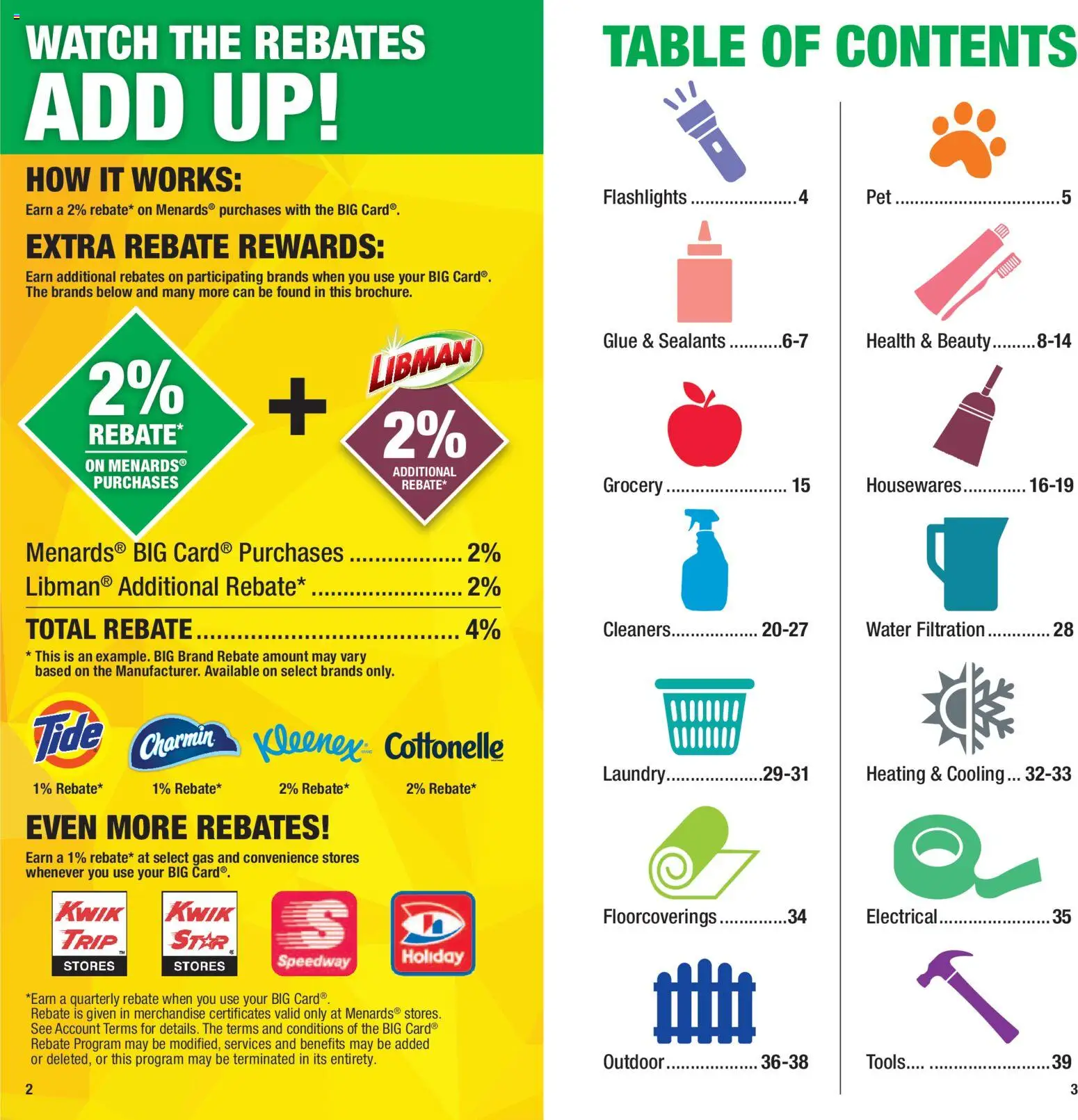 Menards Big Rewards Catalog - valid from 01/01/2026 | Page: 2 | Products: Table, Water, Watch