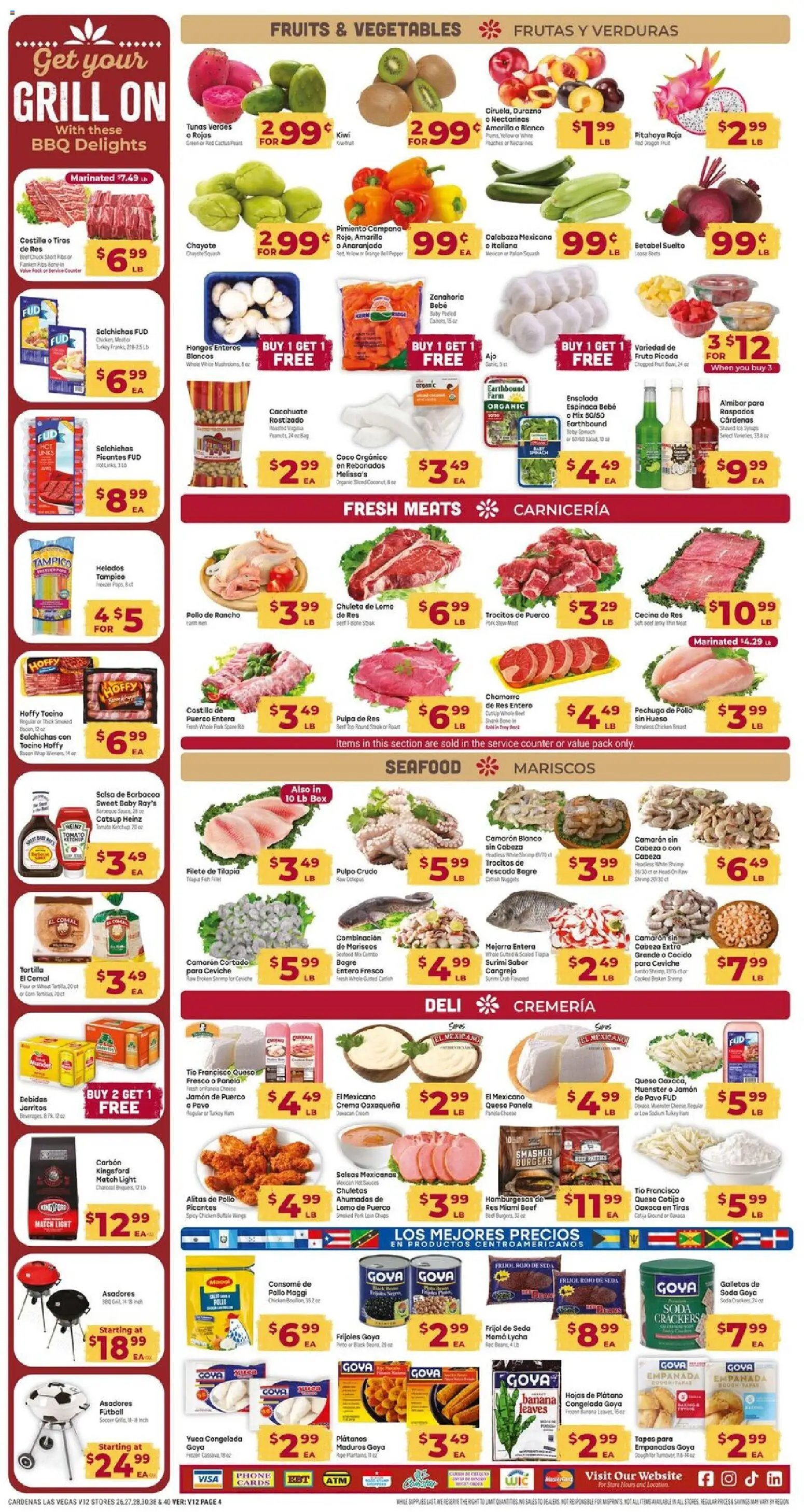 Cardenas Weekly Ad - valid from 06/24/2026 | Page: 4 | Products: Beef, Fruits, Bag, Grill