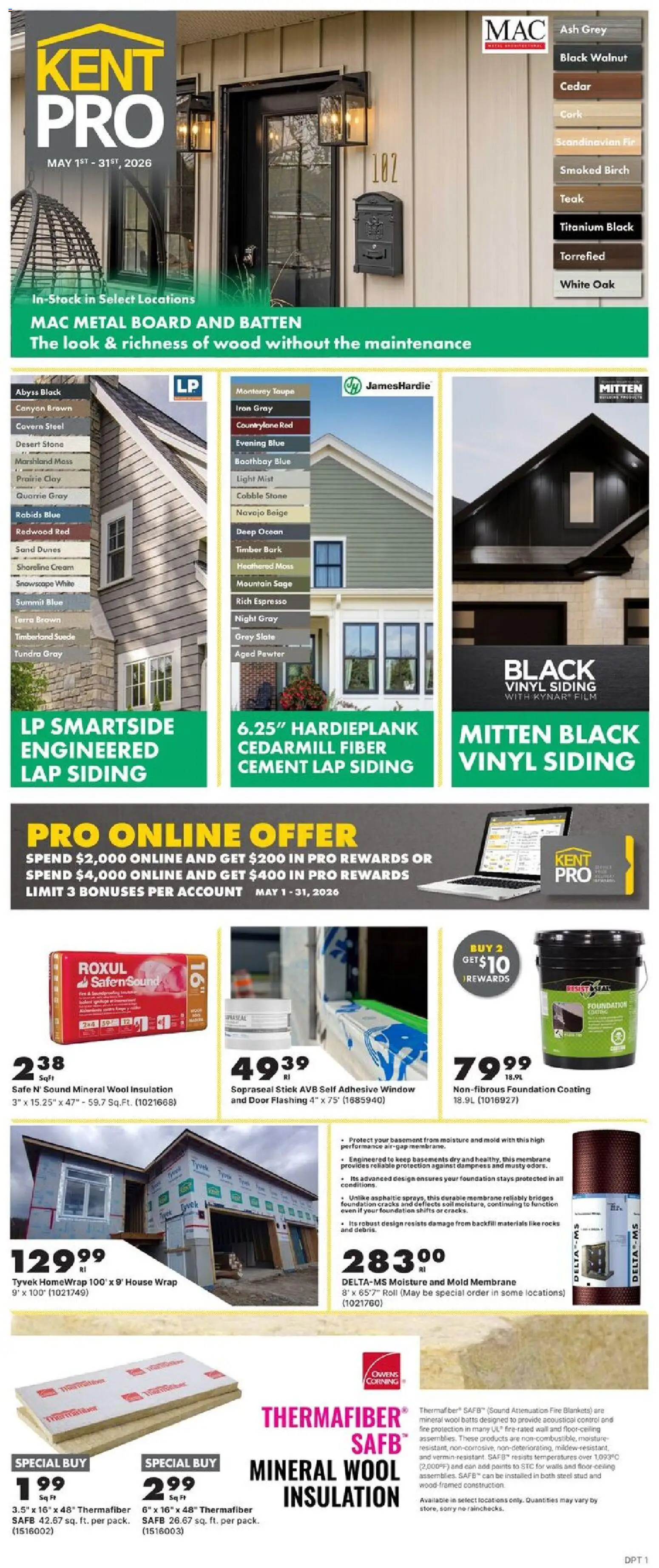 Kent flyer valid from 01.05.2026 | Page: 1 | Products: Cream, Iron