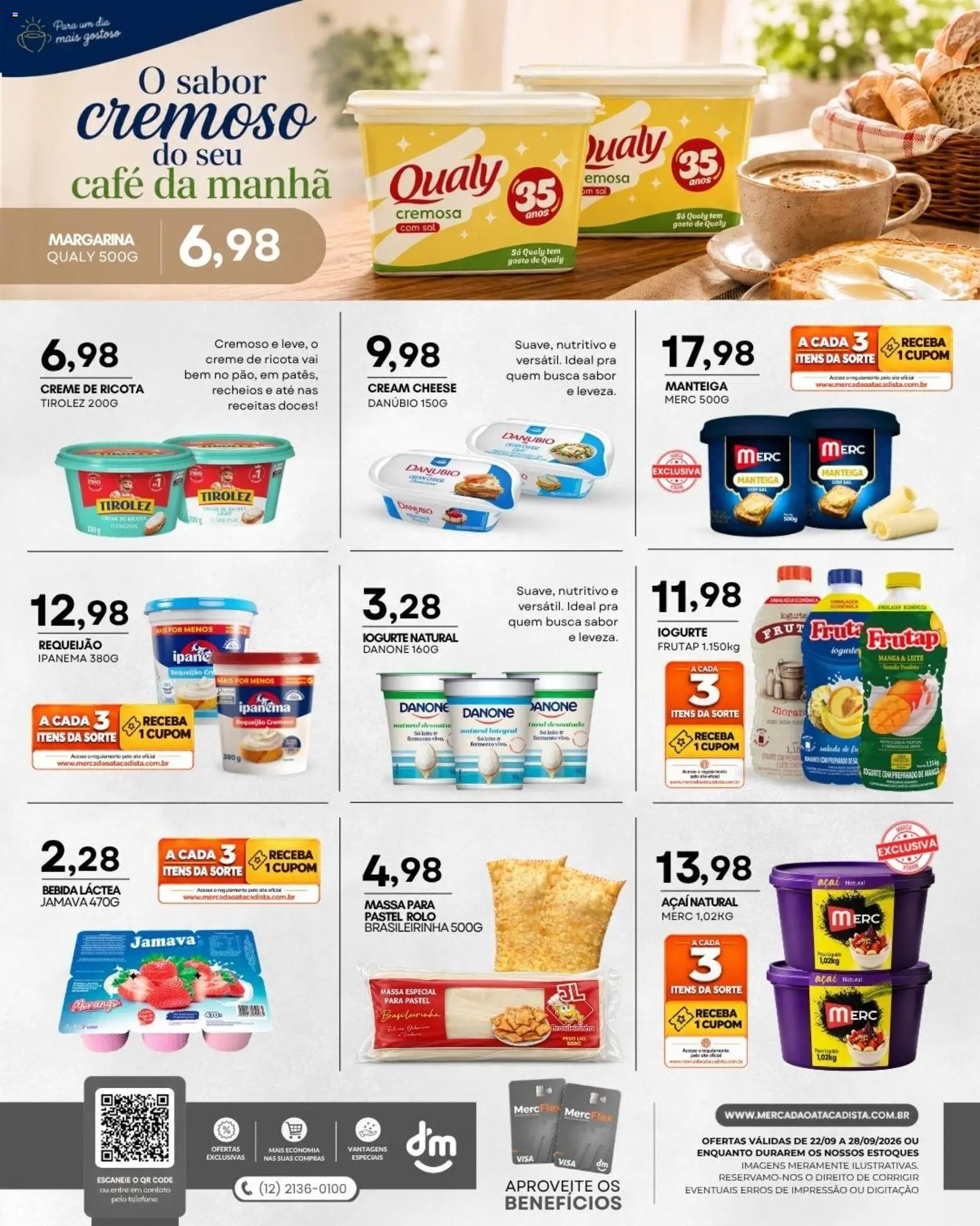 Mercadão Atacadista Folheto - válido de 22/09/2026 | Página: 6 | Produtos: Molho de tomate, Pizza, Brócolis, Mussarela