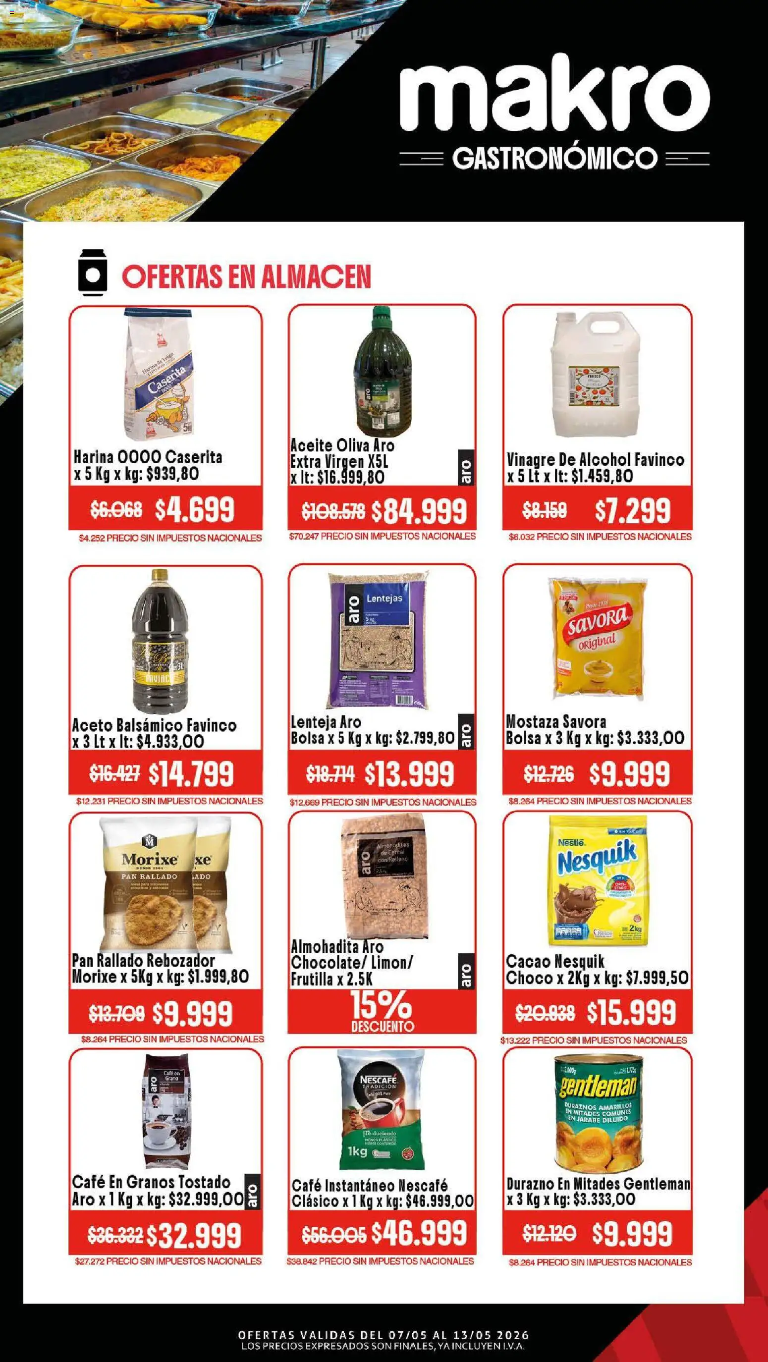 Makro Ofertas GASTRONÓMICO │ válido desde el 07.05.2026 | Página: 3 | Productos: Frutilla, Harina, Vinagre, Café