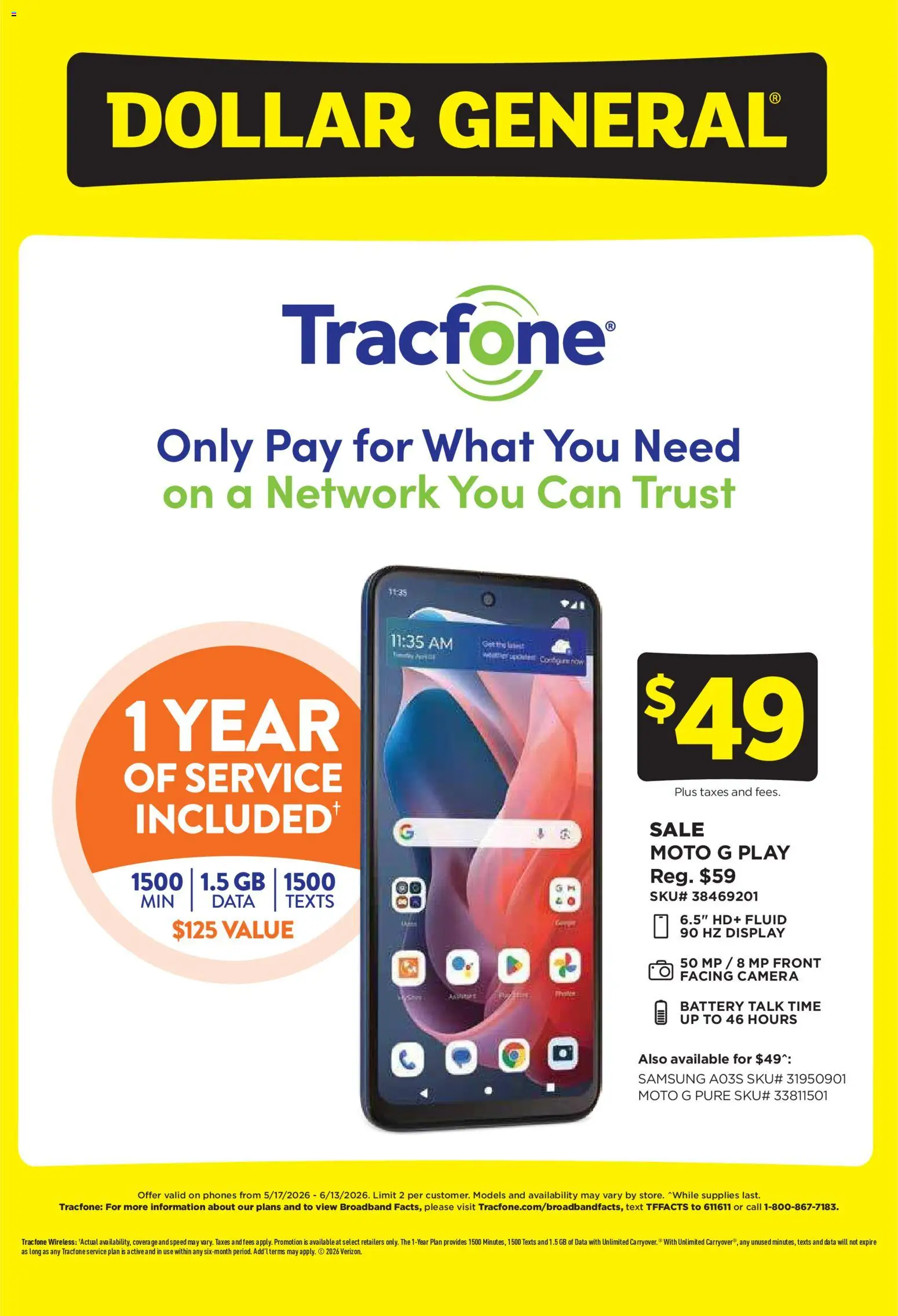 Dollar General Wireless Deals - valid from 17.05.2026 | Page: 1