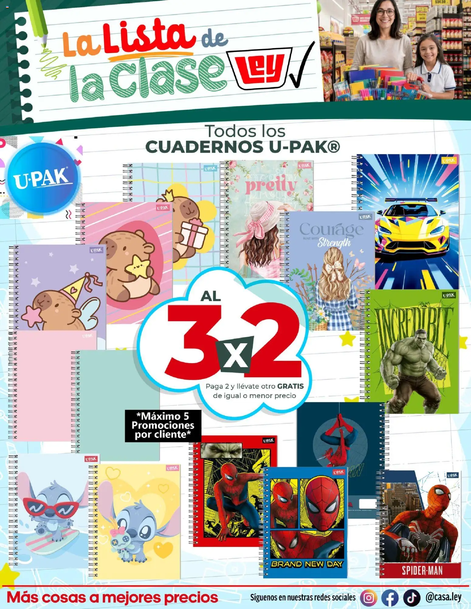 Nuevas ofertas de Casa Ley válidas en toda la República Mexicana desde el 27/08/2026. ¡Encuentra las mejores ofertas en Casa Ley folleto La Lista de la Clase! | Página: 4 | Productos: Cuadernos