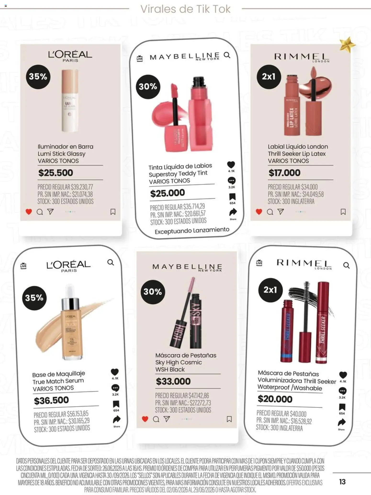 Pigmento catálogo │ válido desde el 02.06.2026 | Página: 13 | Productos: Base de maquillaje, Serum, Máscara, Mascara de pestañas
