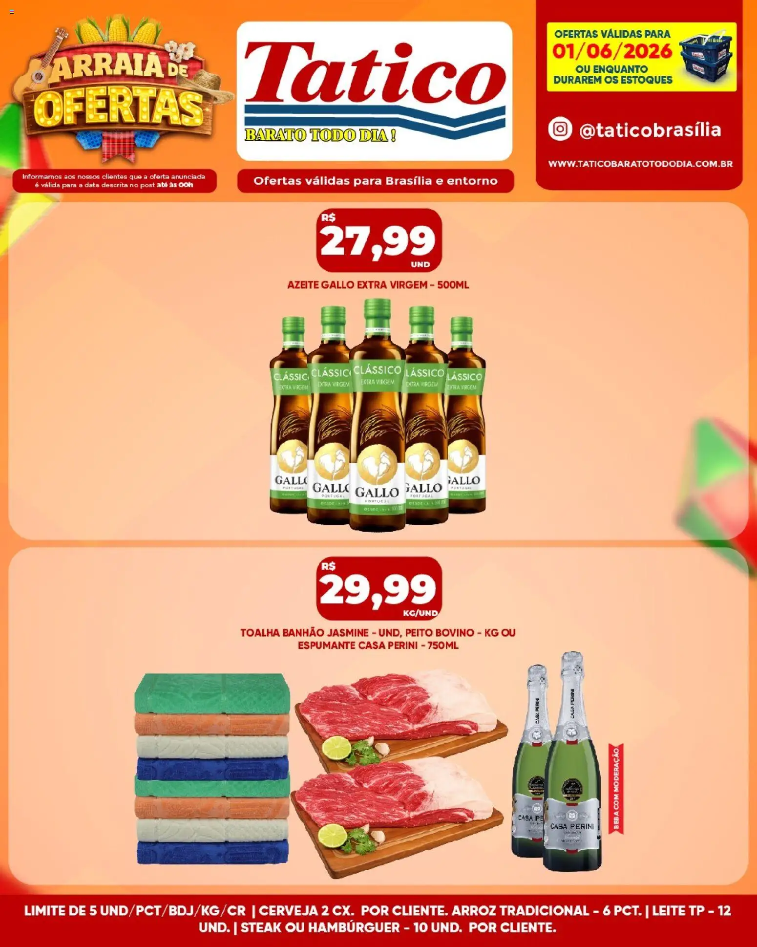 Tatico Folheto - válido de 01.06.2026 | Página: 14 | Produtos: Espumante, Leite, Cerveja, Azeite
