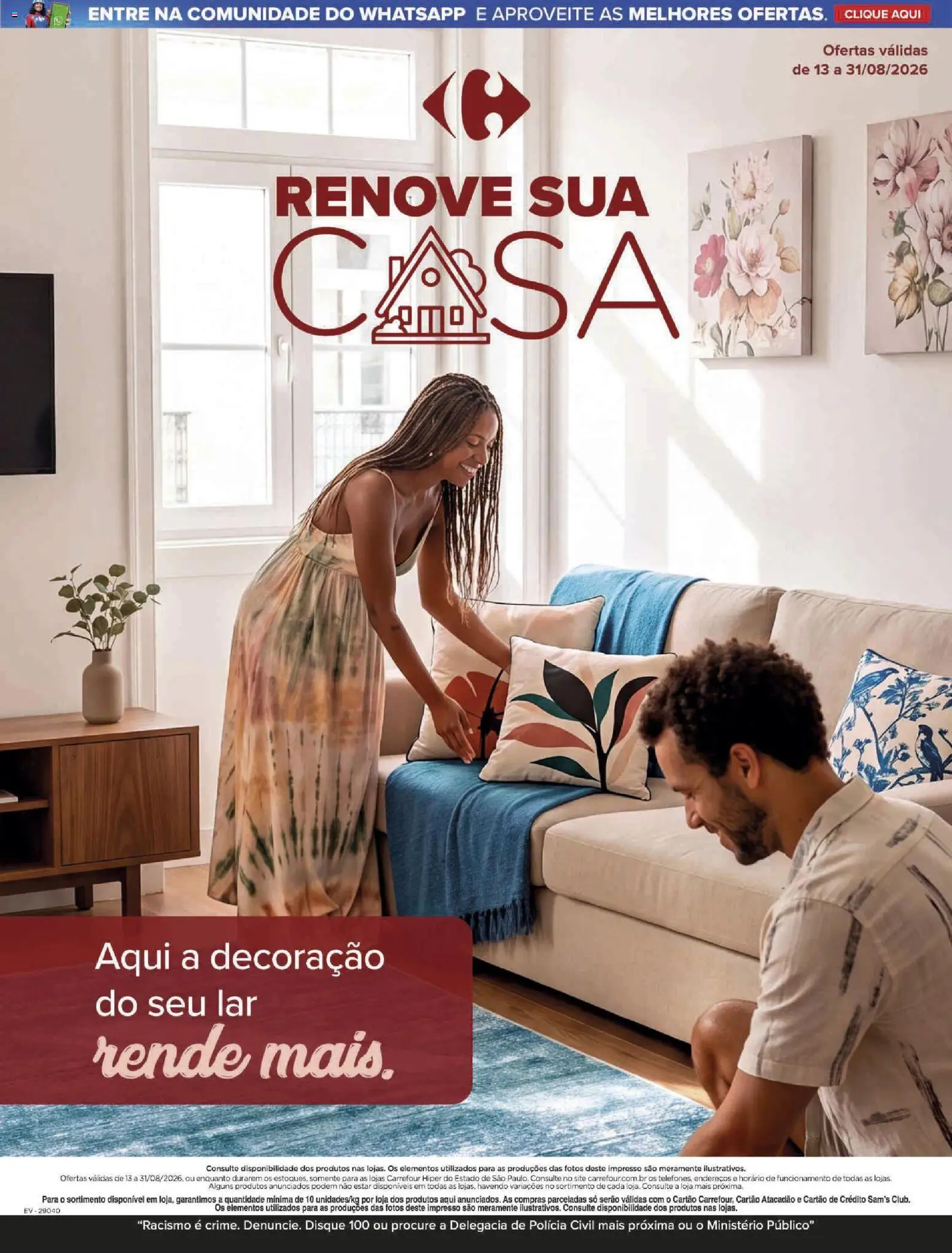 Carrefour Folheto - válido de 13/08/2026 | Página: 1 | Produtos: Decoração