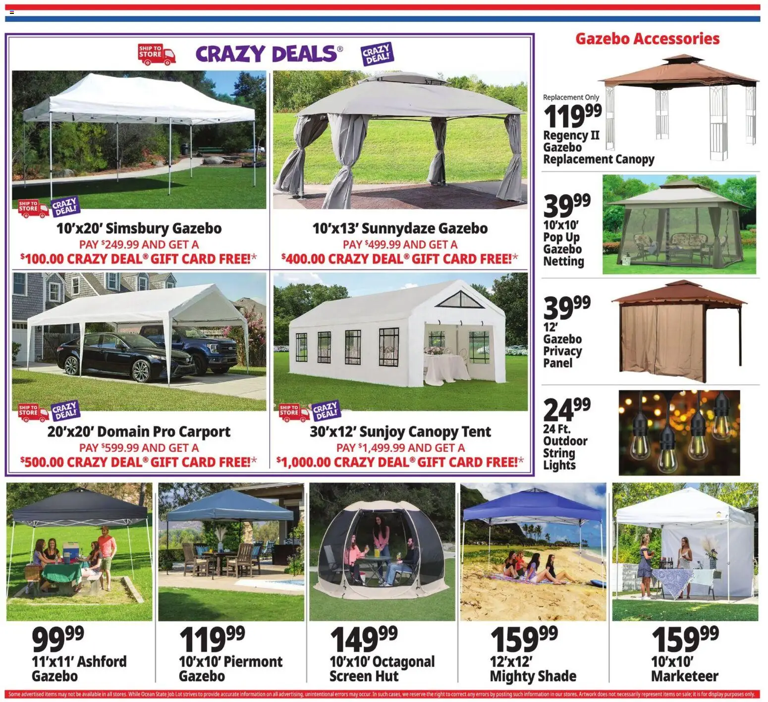 Ocean State Job Lot Weekly Ad - valid from 07/02/2026 | Page: 12 | Products: Tent