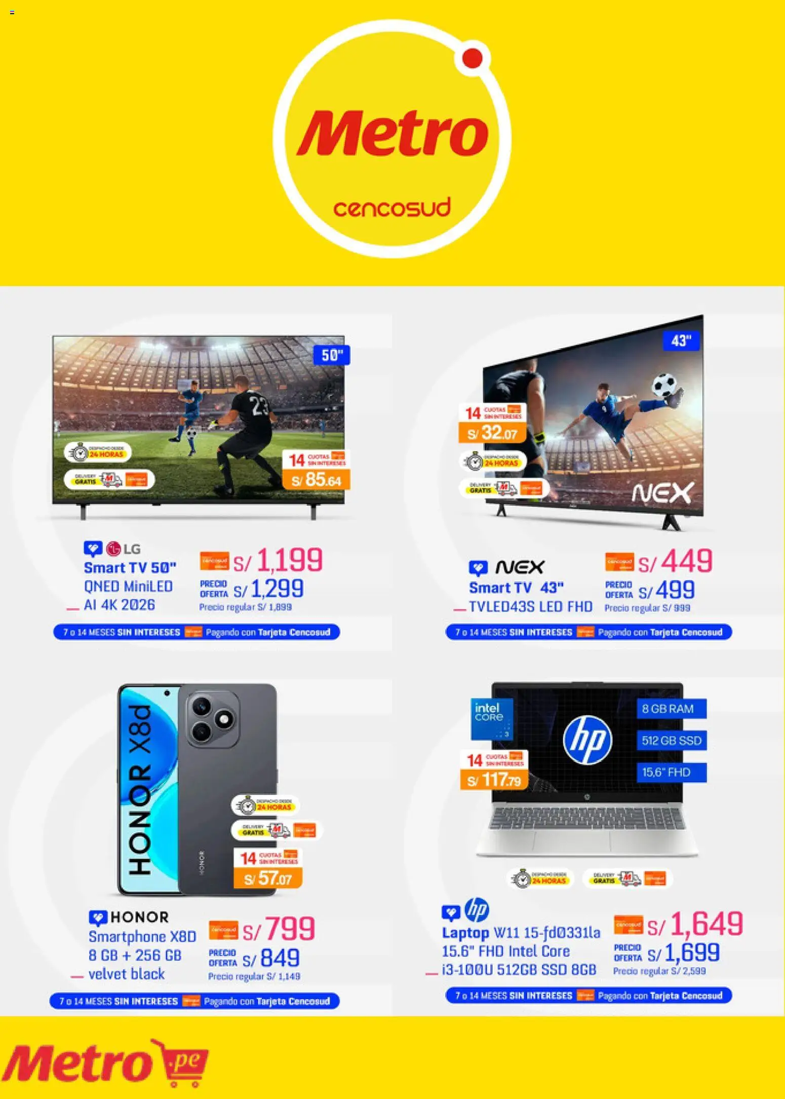 Catálogo Metro válido desde 13/07/2026 | Página: 4 | Productos: Smartphone