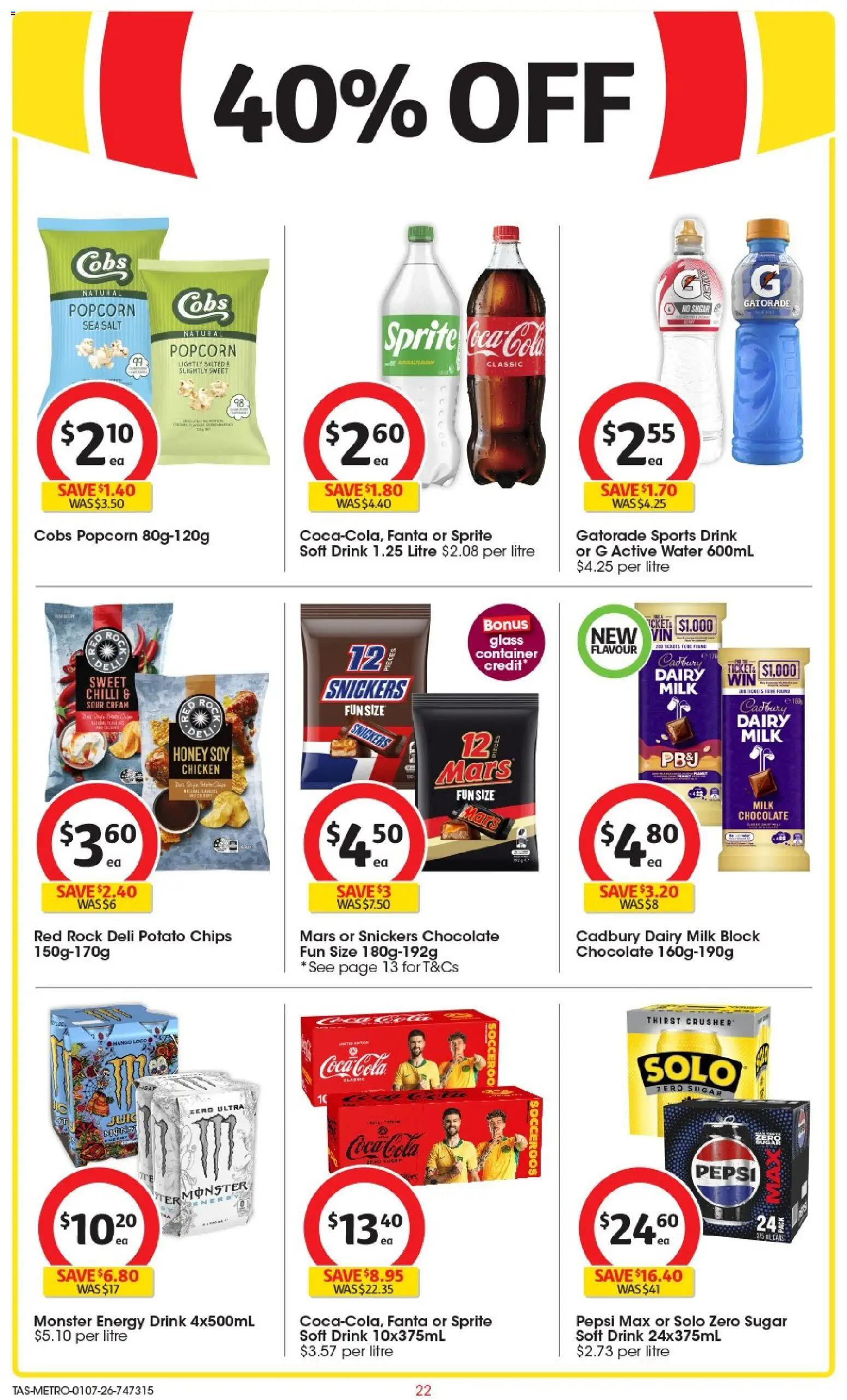 Coles catalogue - valid from 01/07/2026 | Page: 22 | Products: Milk, Cream, Water, Salt