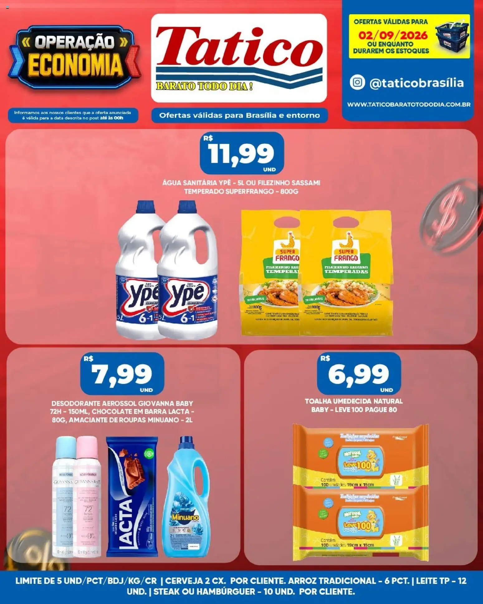 Tatico Folheto - válido de 03/09/2026 | Página: 39 | Produtos: Amaciante de roupas, Cerveja, Amaciante, Água sanitária