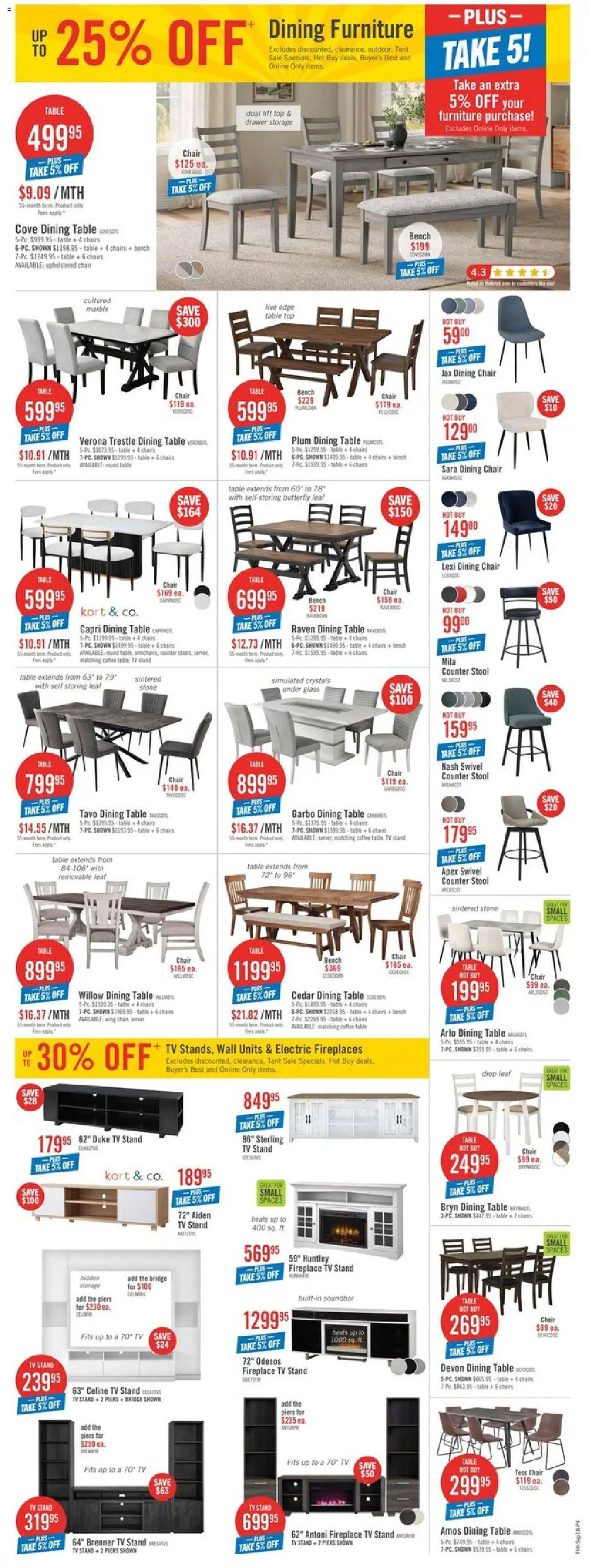 The Brick flyer valid from Sep 18, 2026 | Page: 9