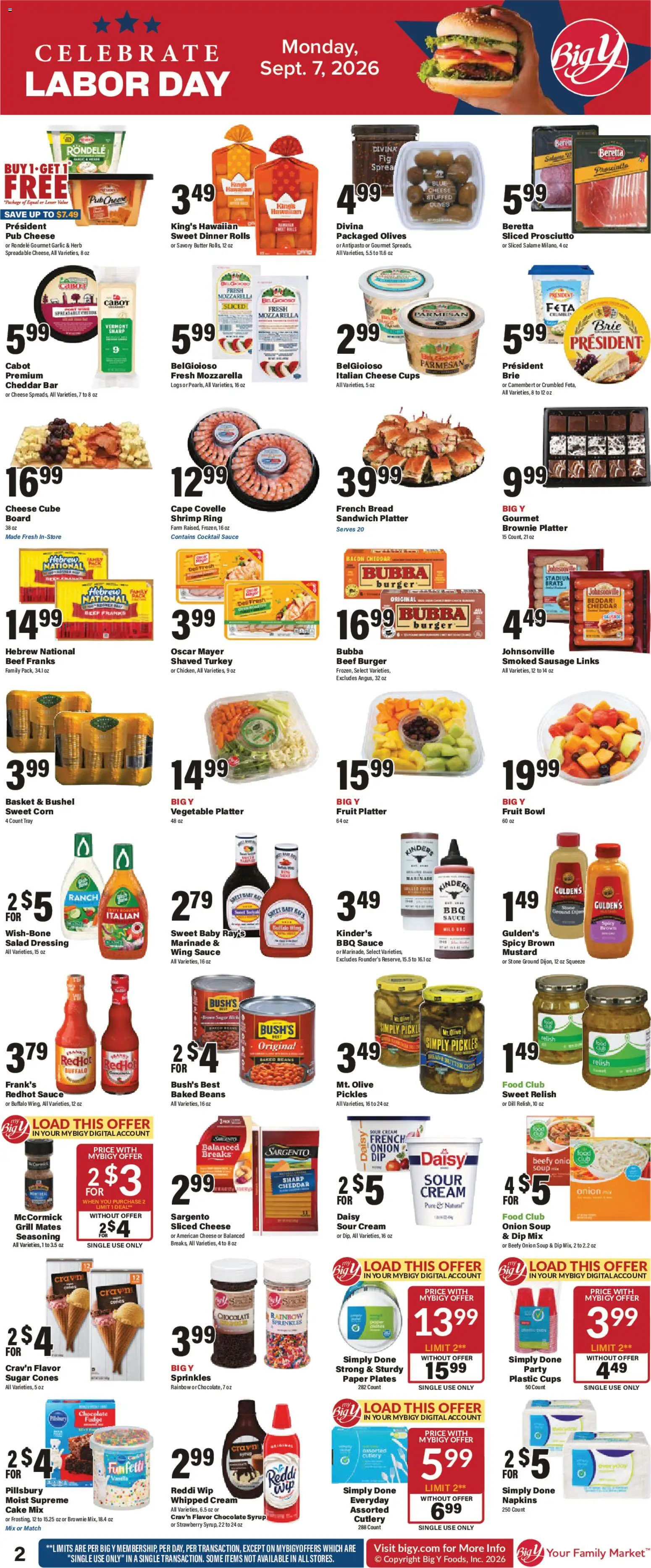 Big Y Weekly Ad - valid from 09/03/2026 | Page: 3 | Products: Ring, Syrup, Chocolate, Onion
