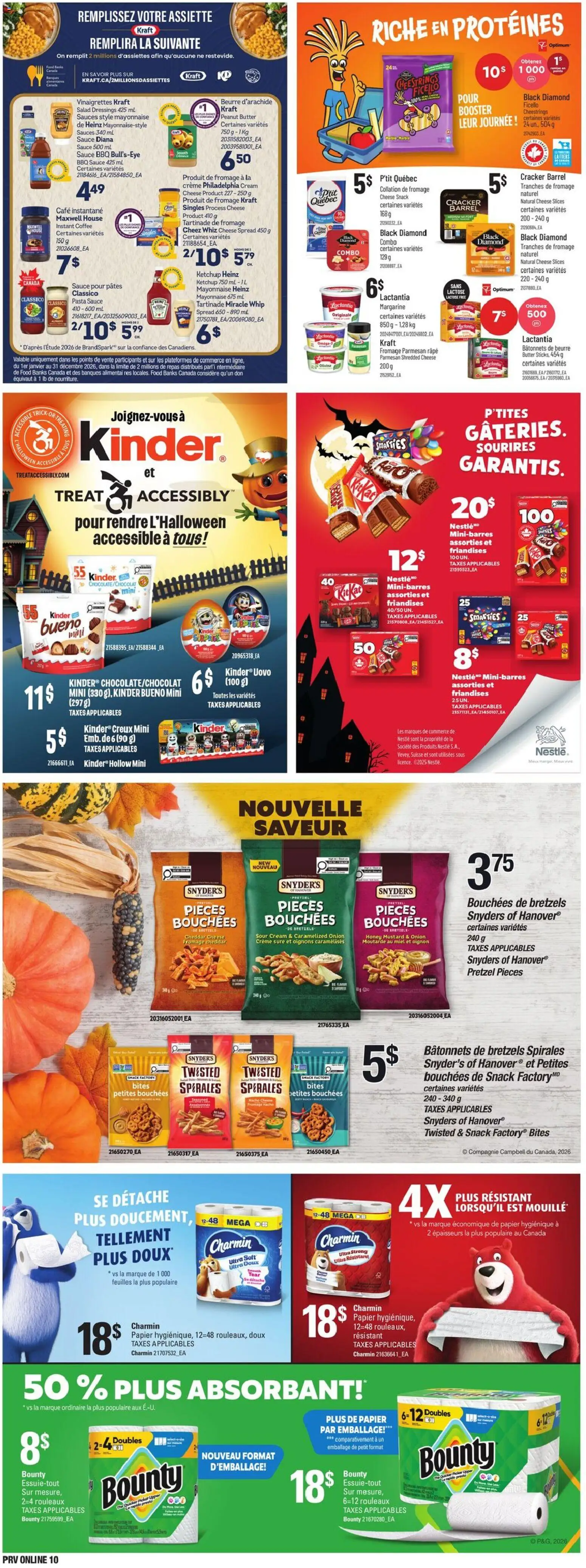Provigo flyer valid from Oct 1, 2026 | Page: 12 | Products: Spread, Cheese, Coffee, Omega