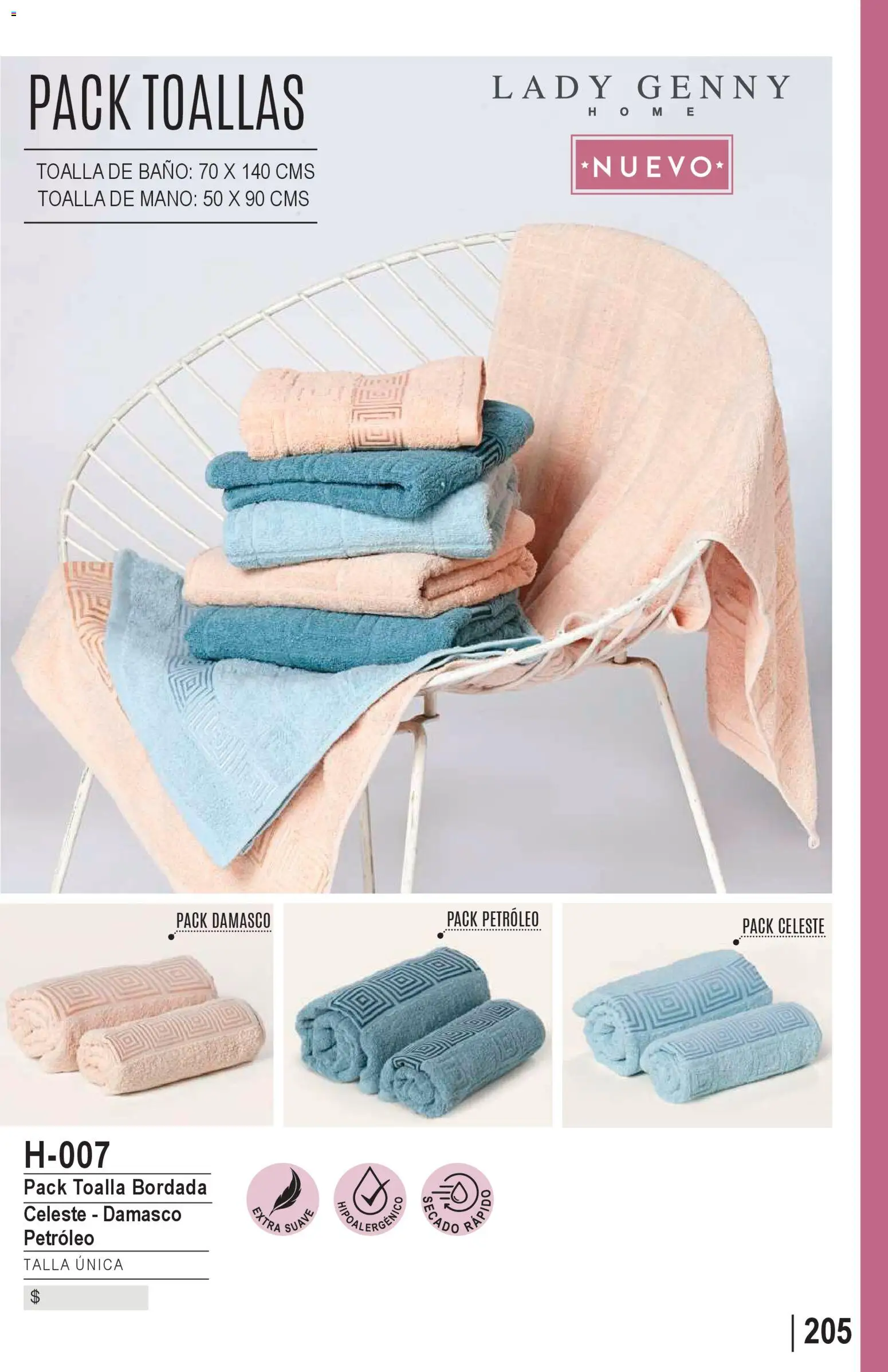 Ofertas Lady Genny │ válido desde el 09.02.2026 | Página: 207 | Productos: Toalla, Baño, Toallas, Petróleo