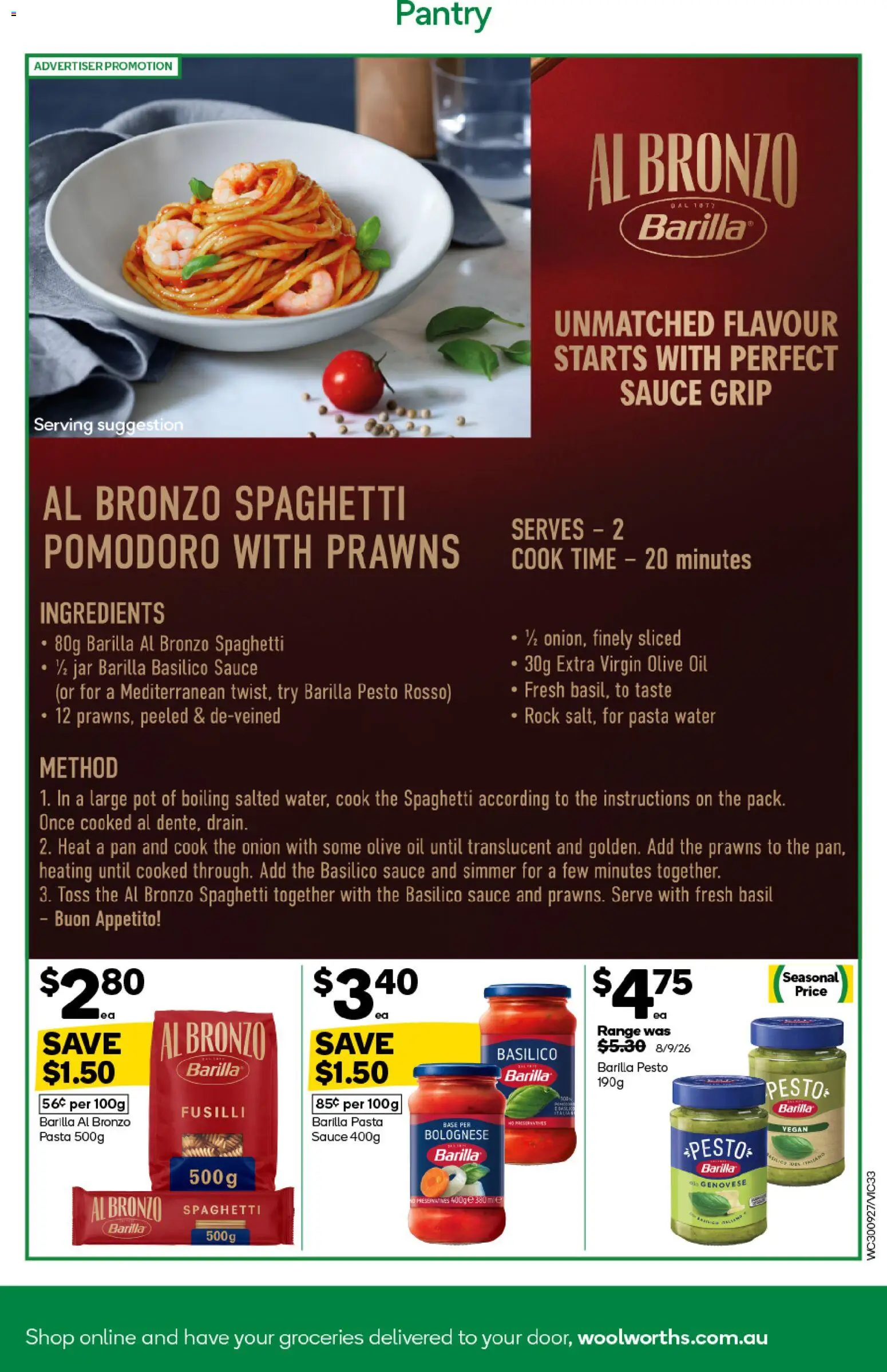 Woolworths catalogue - valid from 30/09/2026 | Page: 29 | Products: Pot, Water, Barilla, Onion