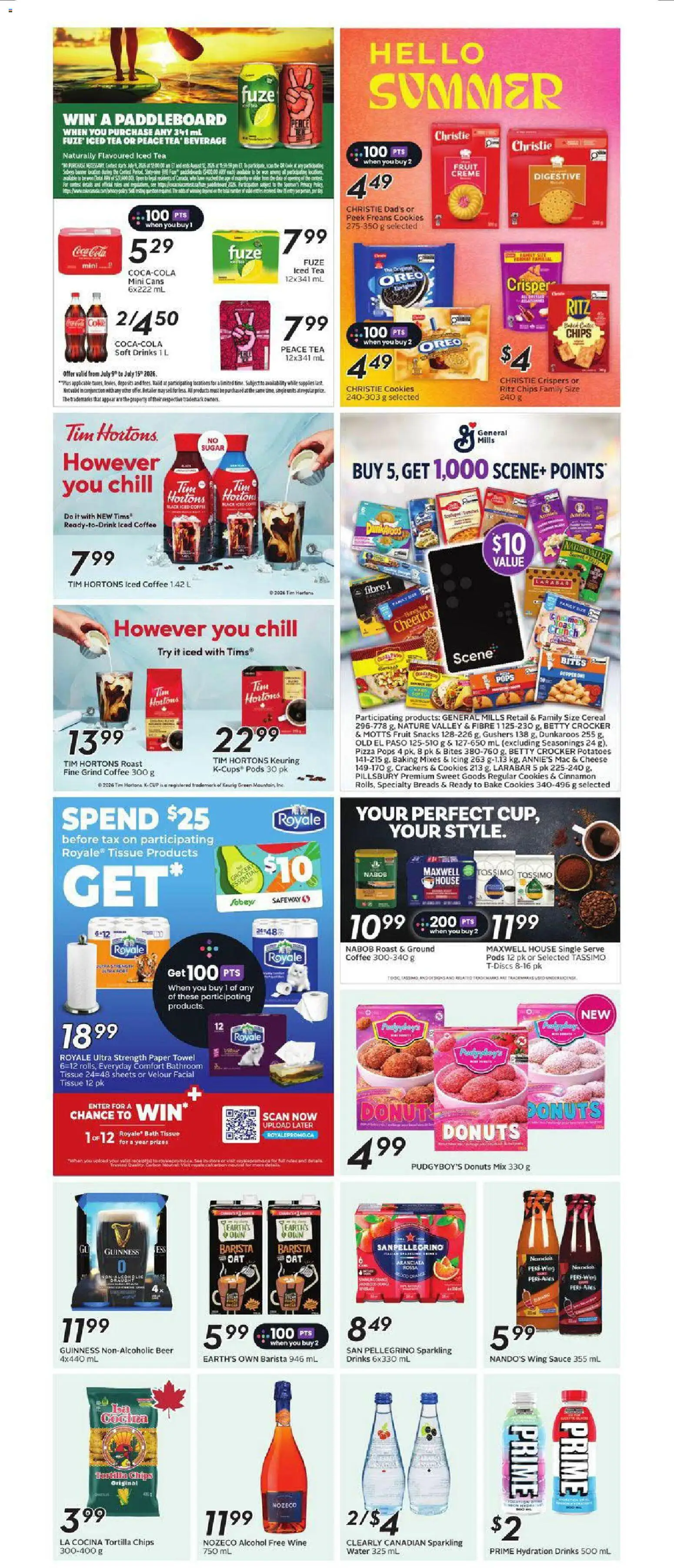 Sobeys flyer valid from Jul 9, 2026 | Page: 23 | Products: Tea, Bath, Coffee, Wine