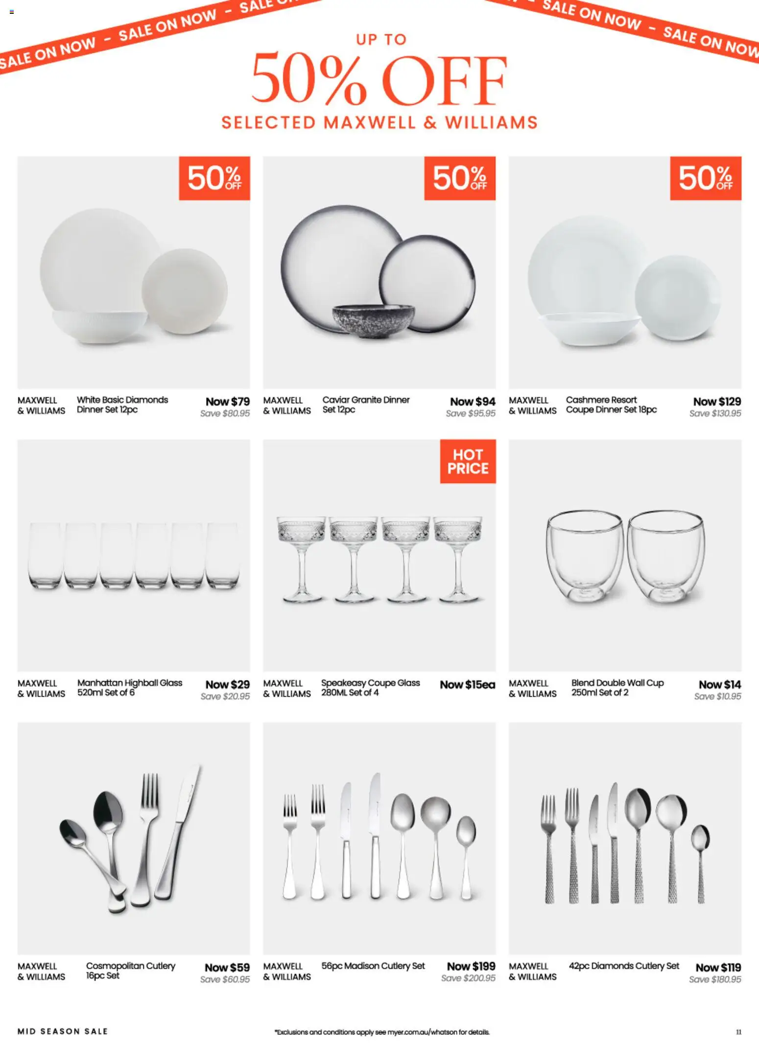 Myer catalogue - valid from 09/09/2026 | Page: 11 | Products: Cutlery, Dinner set