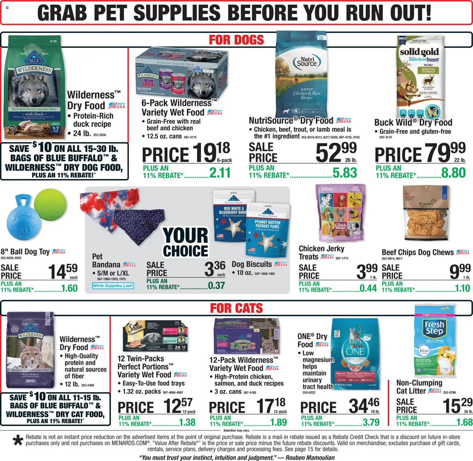Menards Weekly Ad - valid from 20.05.2026 | Page: 2 | Products: Magnesium, Cat Litter, Butter, Beef