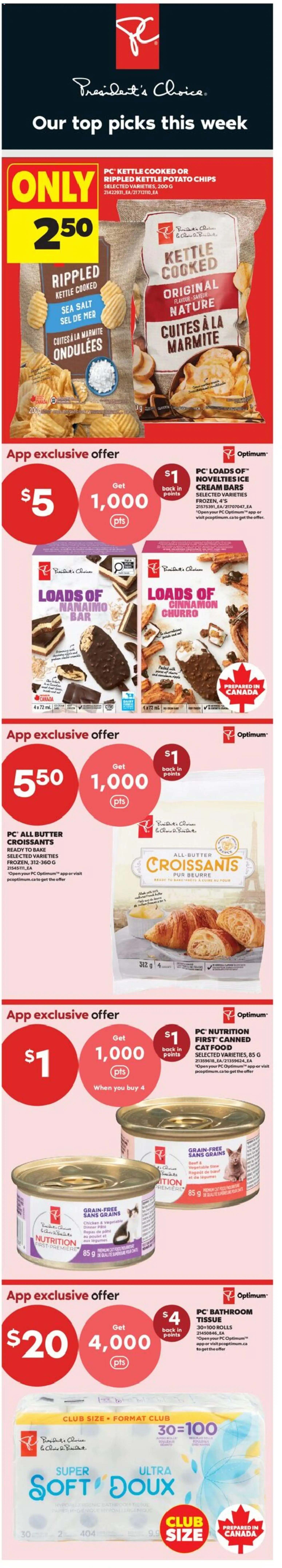 Real Canadian Superstore flyer valid from Jul 9, 2026 | Page: 4 | Products: Chips, Ice cream, PC, Kettle