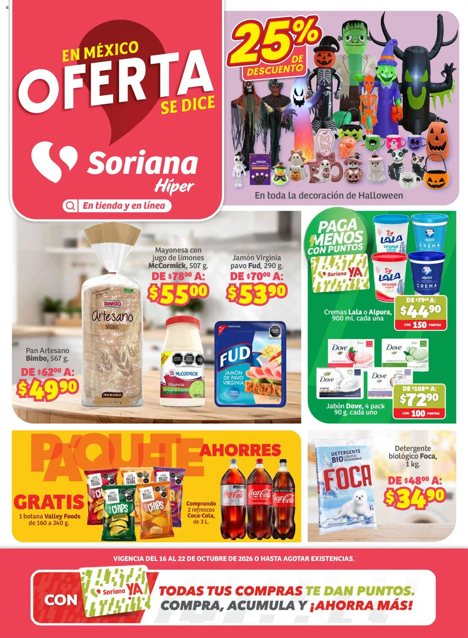 Nuevas ofertas de Soriana válidas en toda la República Mexicana desde el 16/10/2026. ¡Encuentra las mejores ofertas en Soriana folleto! | Página: 1