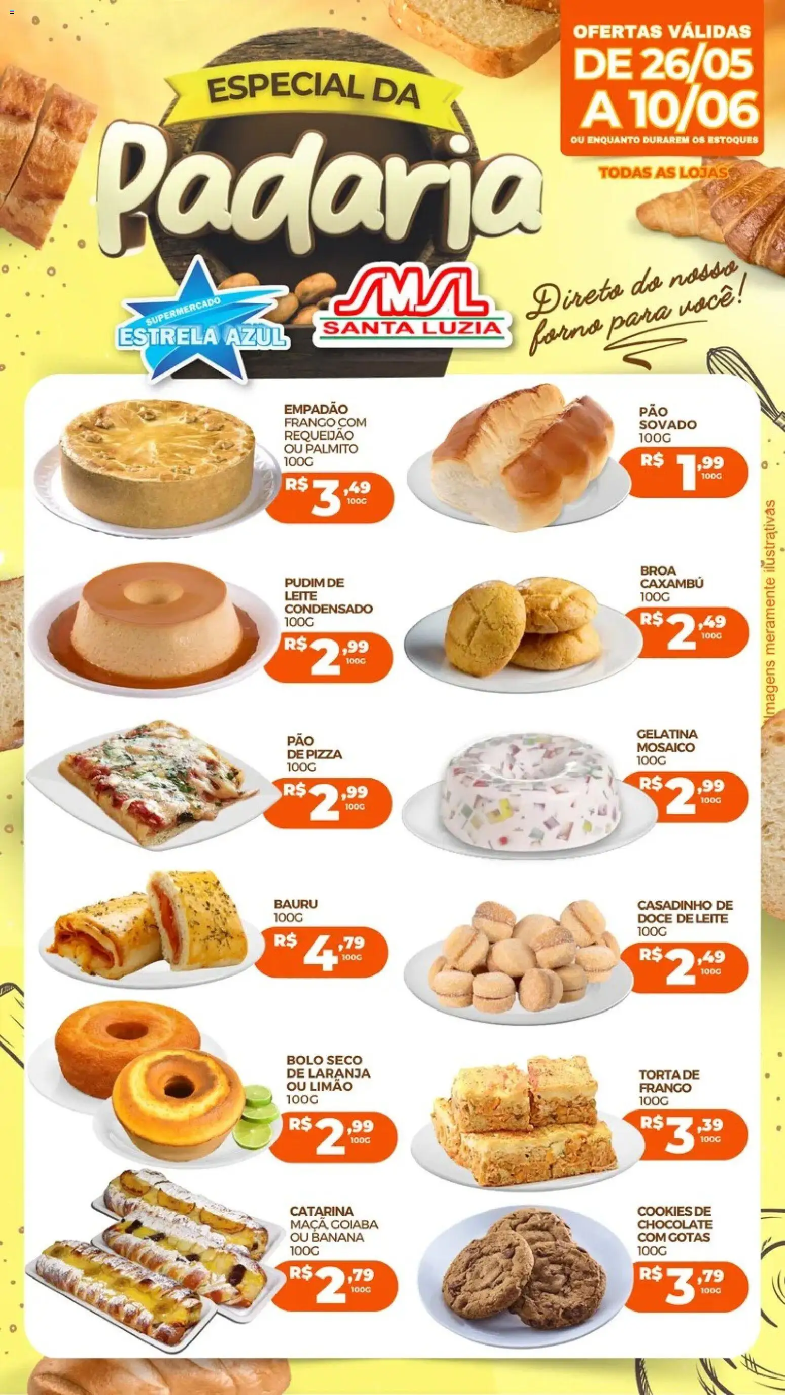 Estrela Azul Folheto - válido de 26.05.2026 | Página: 1 | Produtos: Forno, Palmito, Pizza, Gelatina
