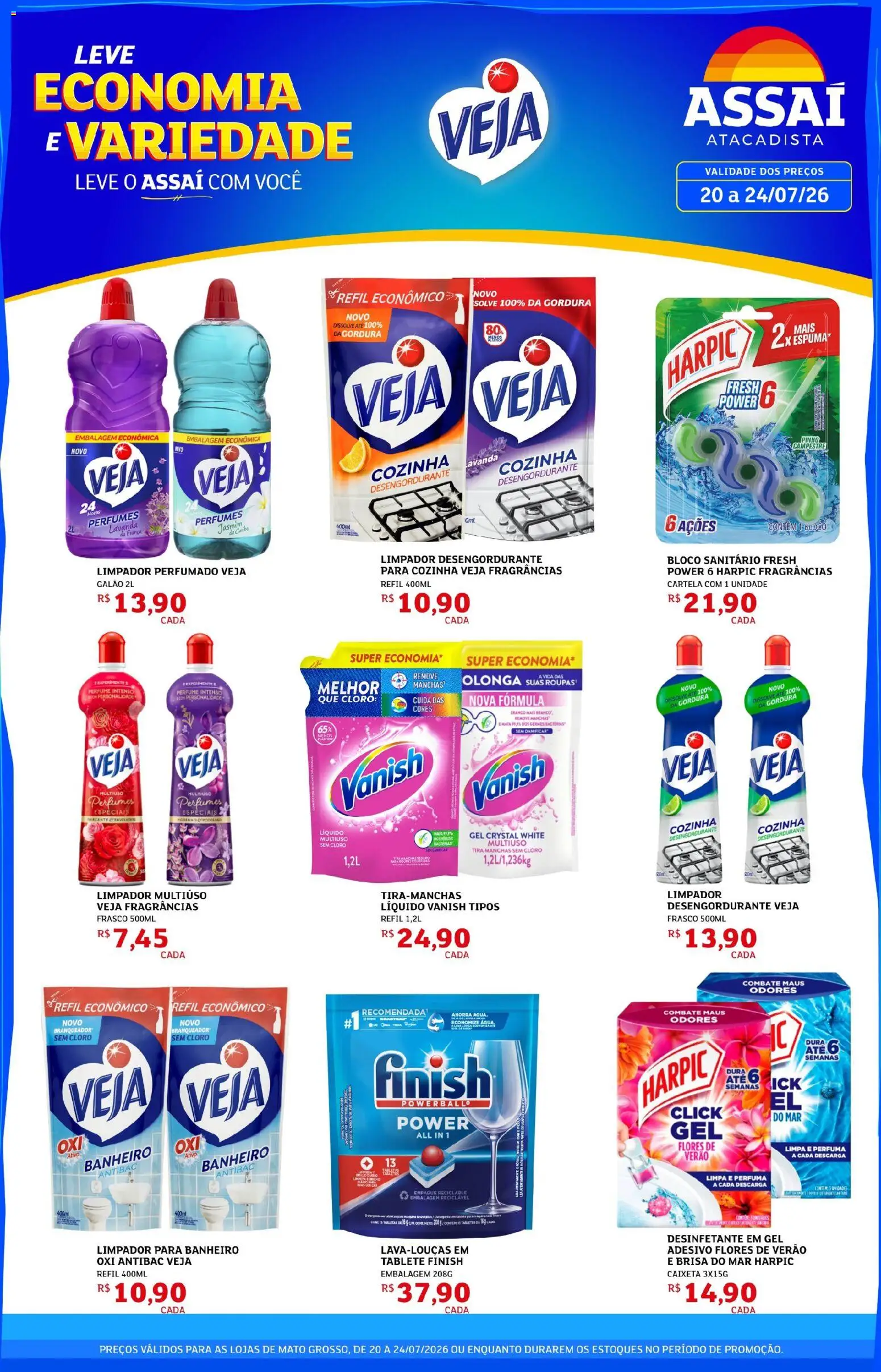Assaí Atacadista Folheto - válido de 20/07/2026 | Página: 1 | Produtos: Perfume, Desengordurante, Descarga, Flores