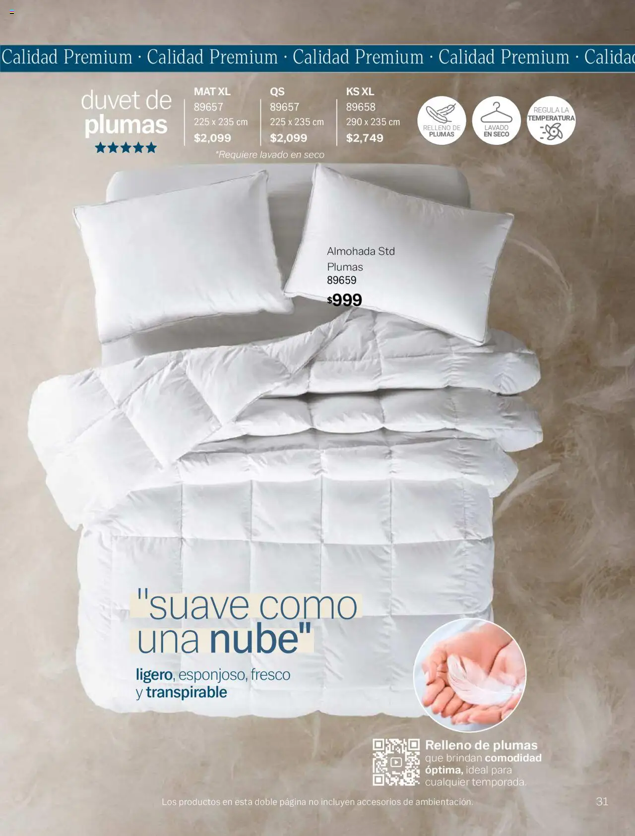 Nuevas ofertas de Vianney válidas en toda la República Mexicana desde el 15/08/2025. ¡Encuentra las mejores ofertas en Vianney - Catálogo Invierno! | Página: 33 | Productos: Almohada