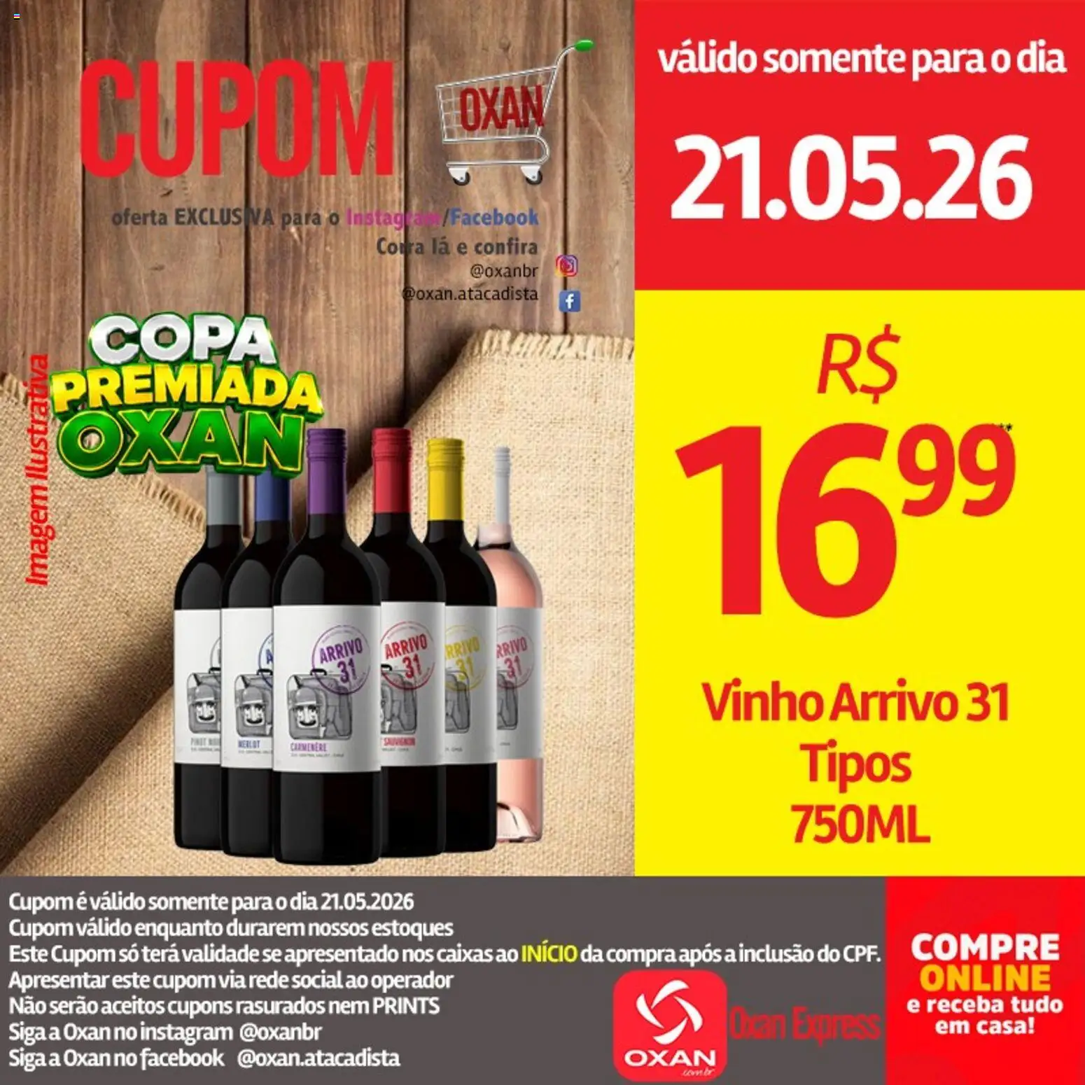 Oxan Atacadista Folheto - válido de 21.05.2026 | Página: 7 | Produtos: Vinho, Copa