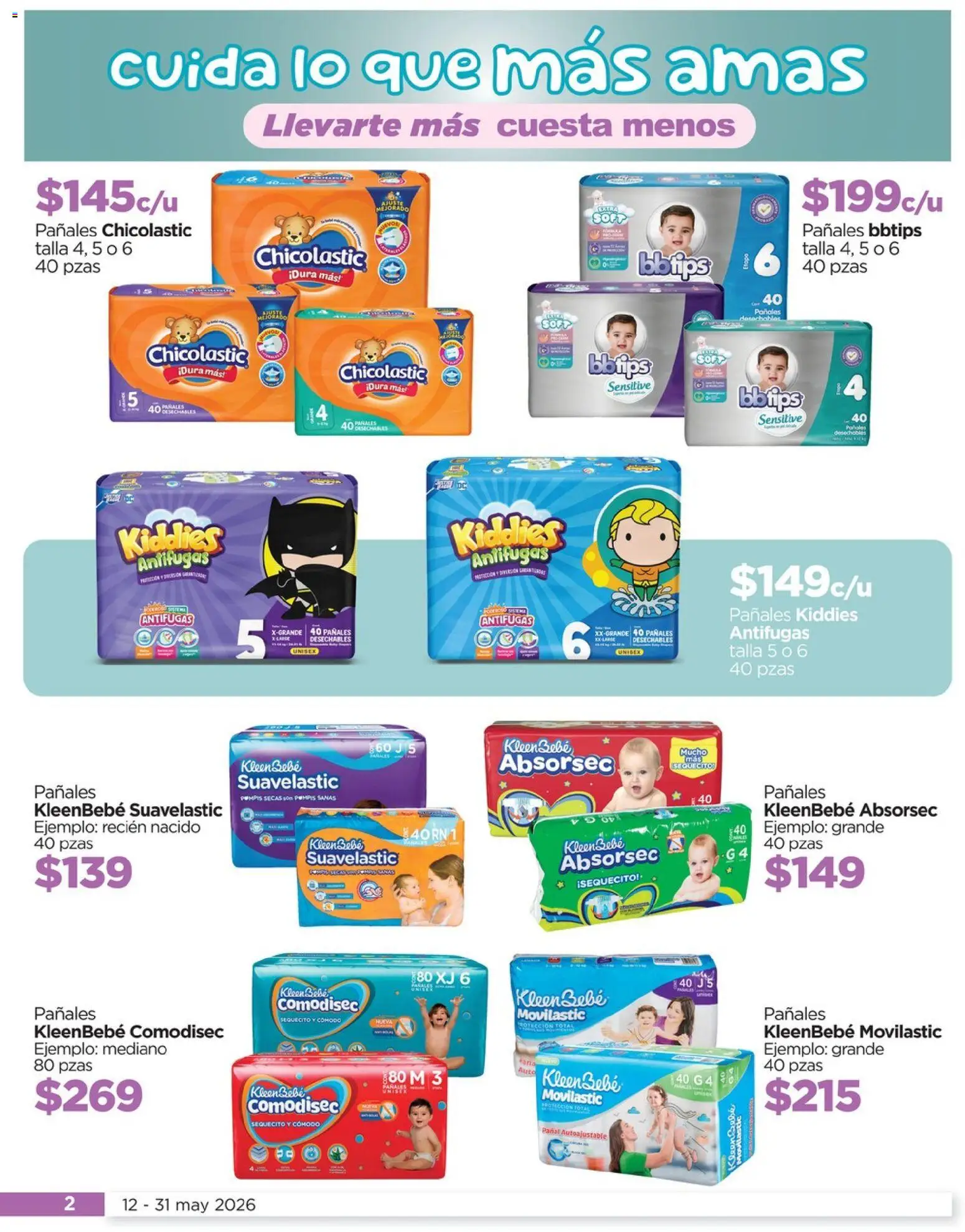 Nuevas ofertas de Chedraui válidas en toda la República Mexicana desde el 12.05.2026. ¡Encuentra las mejores ofertas en Chedraui folleto Bebé! | Página: 2
