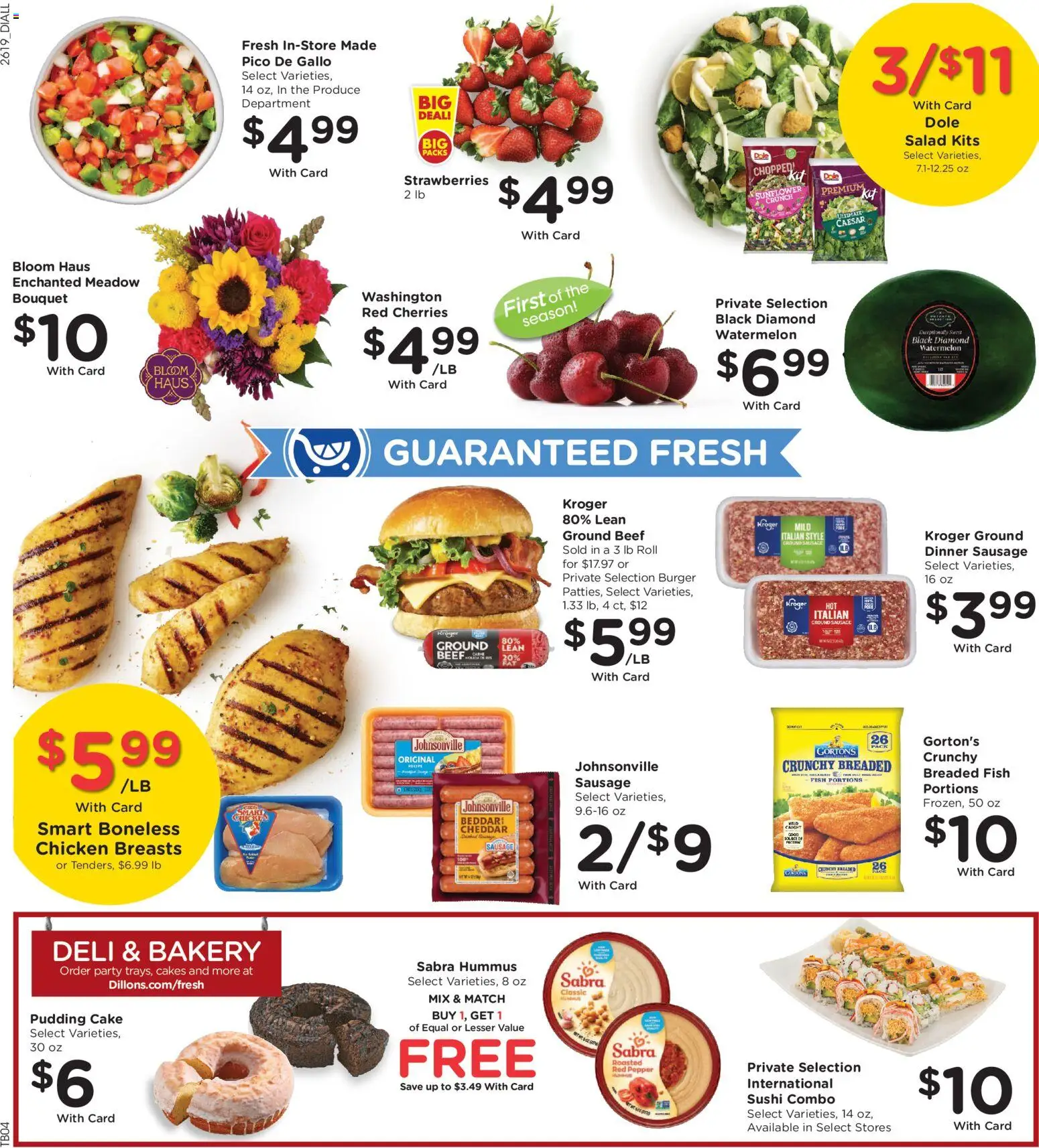 Dillons Weekly Ad - valid from 10.06.2026 | Page: 11 | Products: Fish, Beef, Strawberries, Sausage