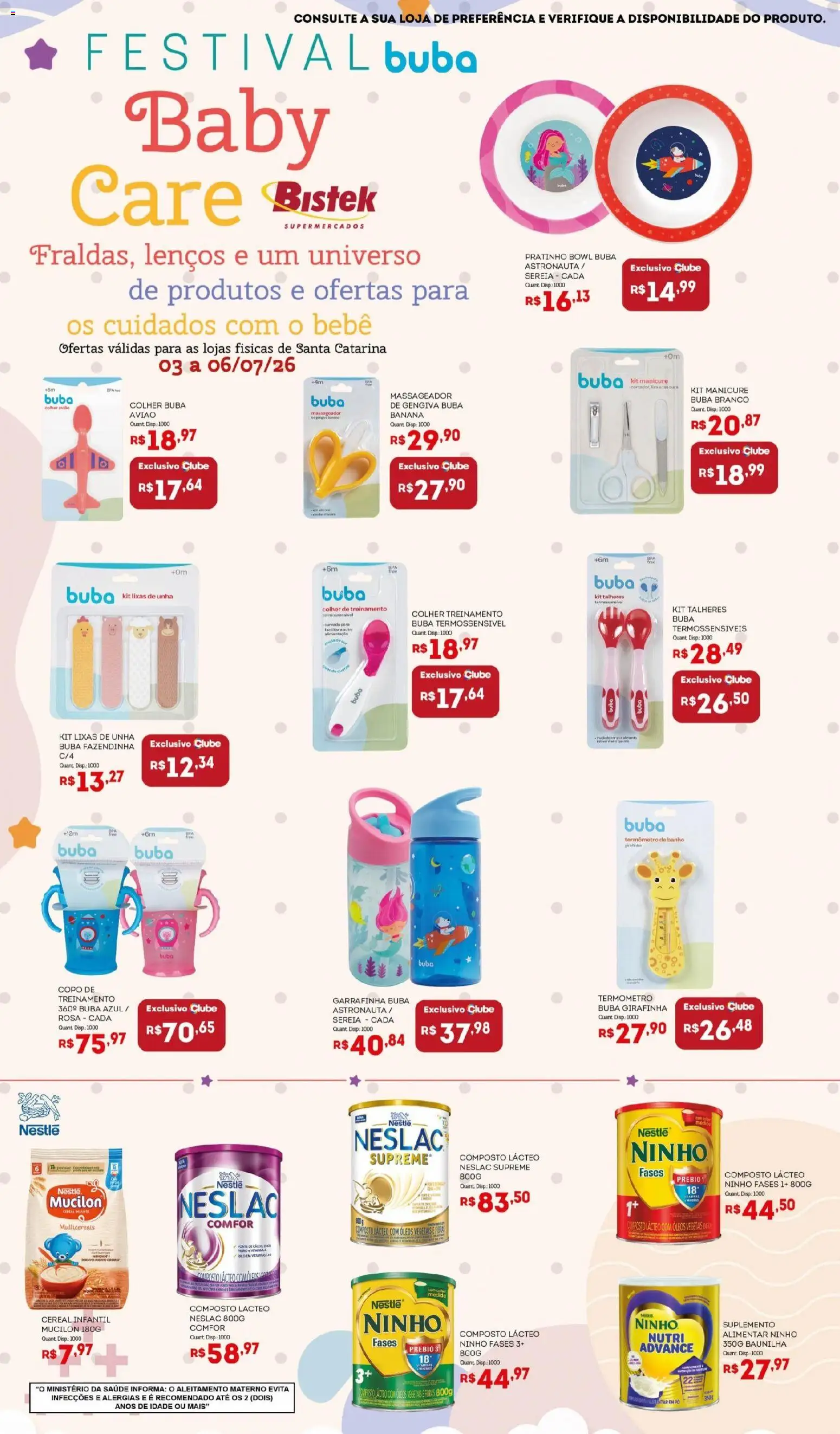 Bistek Supermercados Folheto - válido de 03/07/2026 | Página: 2 | Produtos: Termômetro, Talheres, Massageador, Mucilon