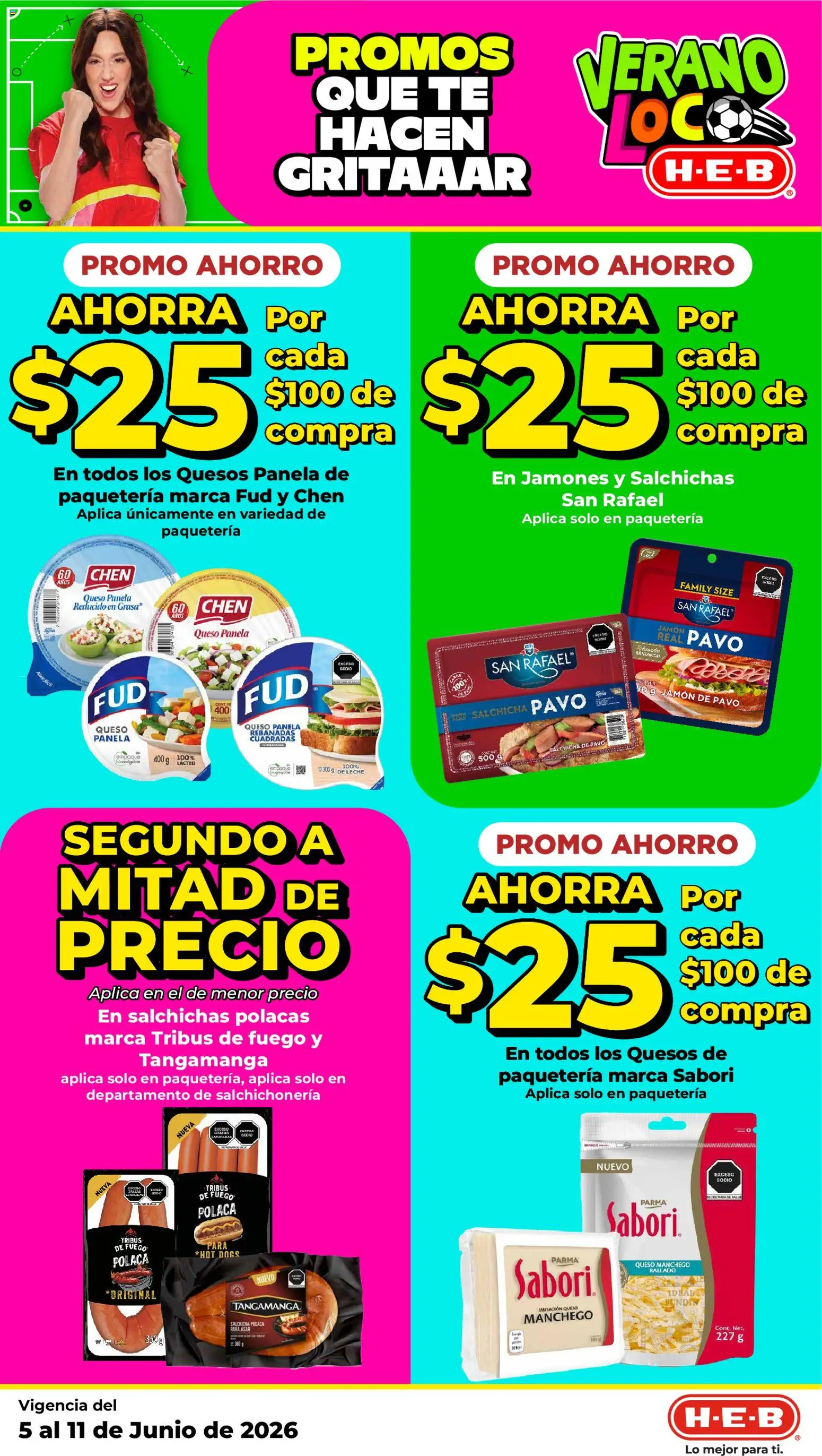 Nuevas ofertas de H-E-B válidas en toda la República Mexicana desde el 05.06.2026. ¡Encuentra las mejores ofertas en H-E-B folleto! | Página: 15 | Productos: Sal, Leche, Jamón, Té