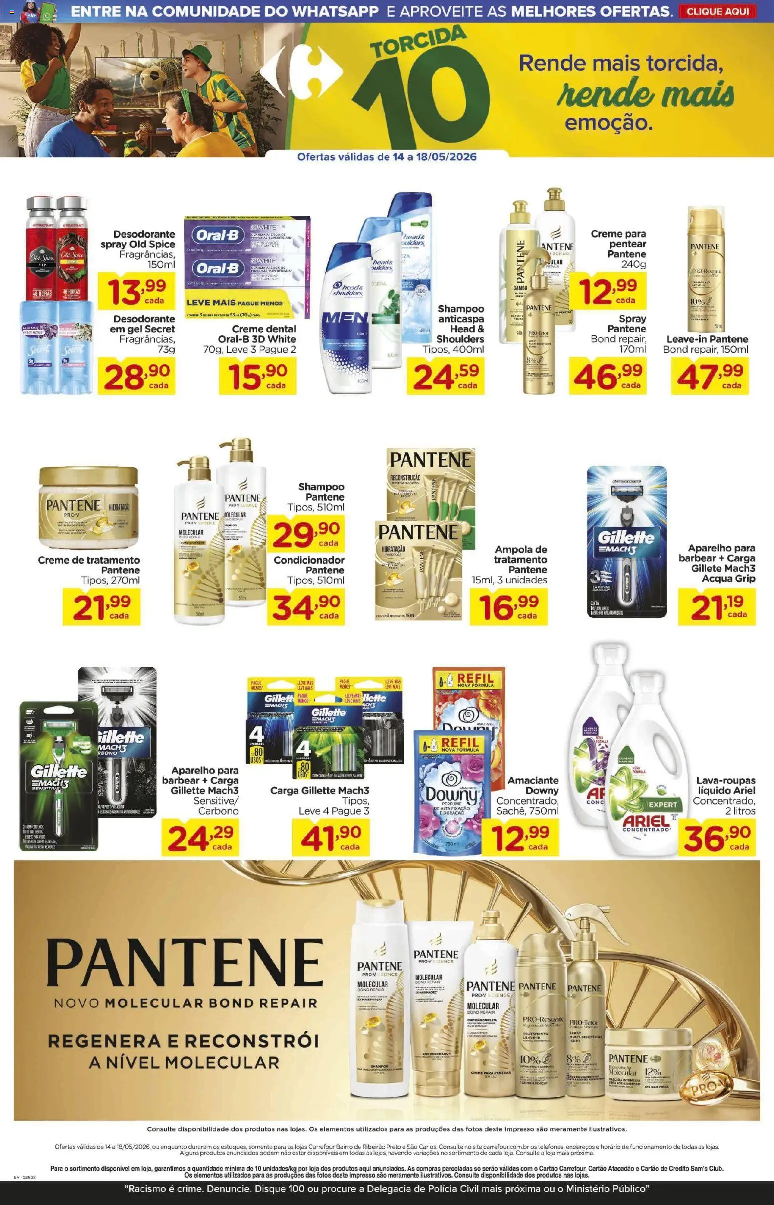 Carrefour Bairro Folheto - válido de 14.05.2026 | Página: 3 | Produtos: Ariel, Desodorante, Creme, Amaciante