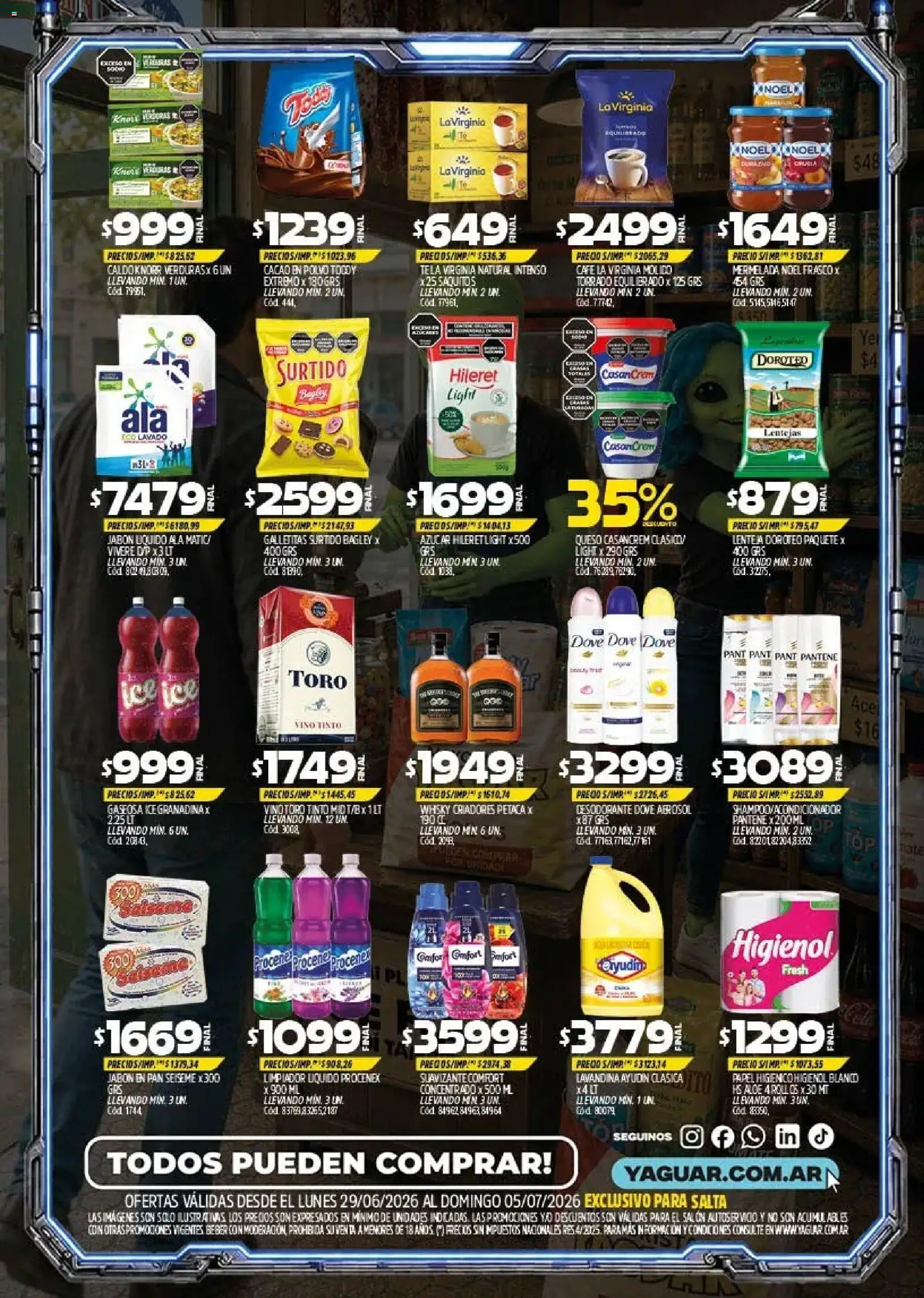 Yaguar - Oferta Semanal Salta │ válido desde el 29/06/2026 | Página: 2 | Productos: Azucar, Desodorante, Pan, Café