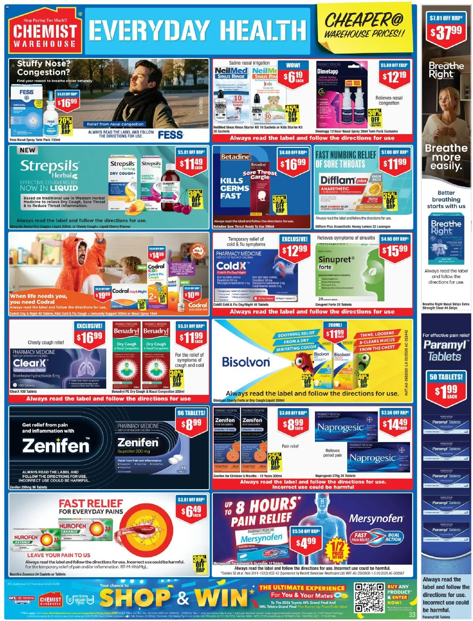Chemist Warehouse catalogue - valid from 20/08/2026 | Page: 33 | Products: Herbal, Nasal spray, Strips, Sinus