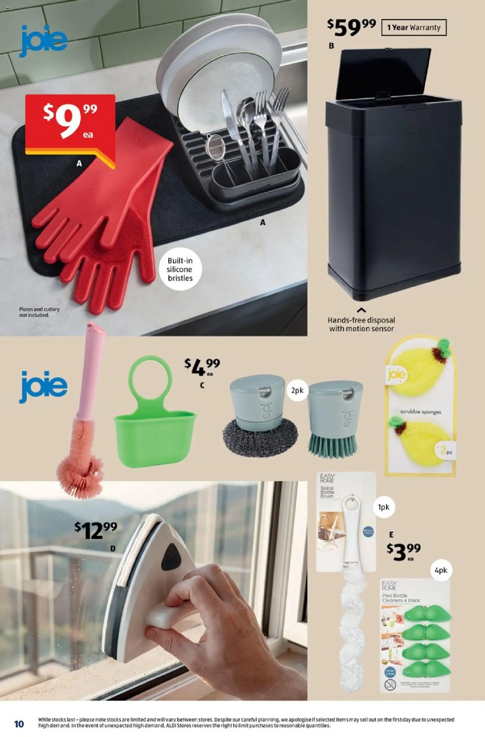 Aldi catalogue - valid from 25/08/2026 | Page: 10 | Products: Brush, Lemon, Pea, Gloves
