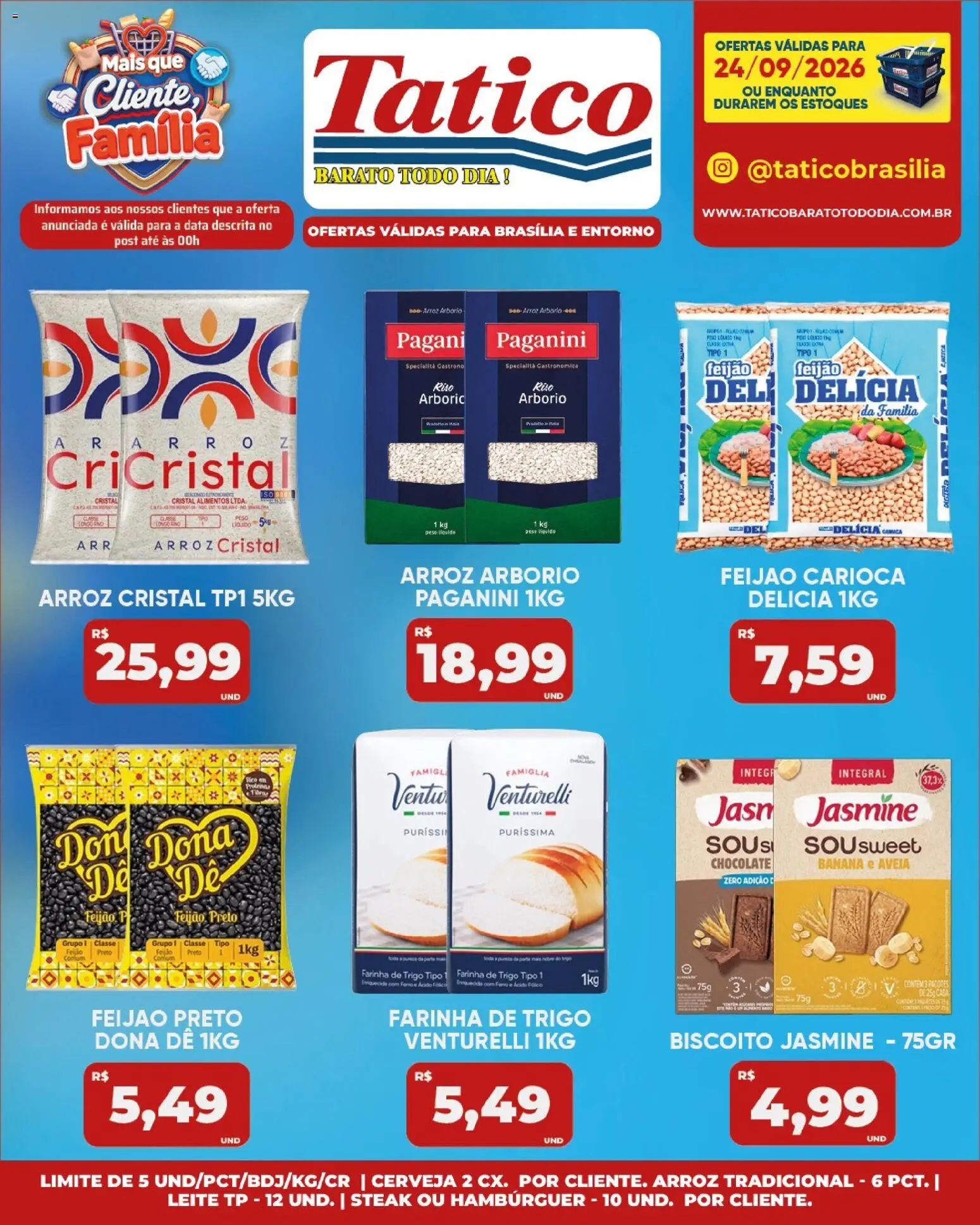 Tatico Folheto - válido de 24/09/2026 | Página: 15 | Produtos: Ferro, Feijão, Alimentos, Hambúrguer