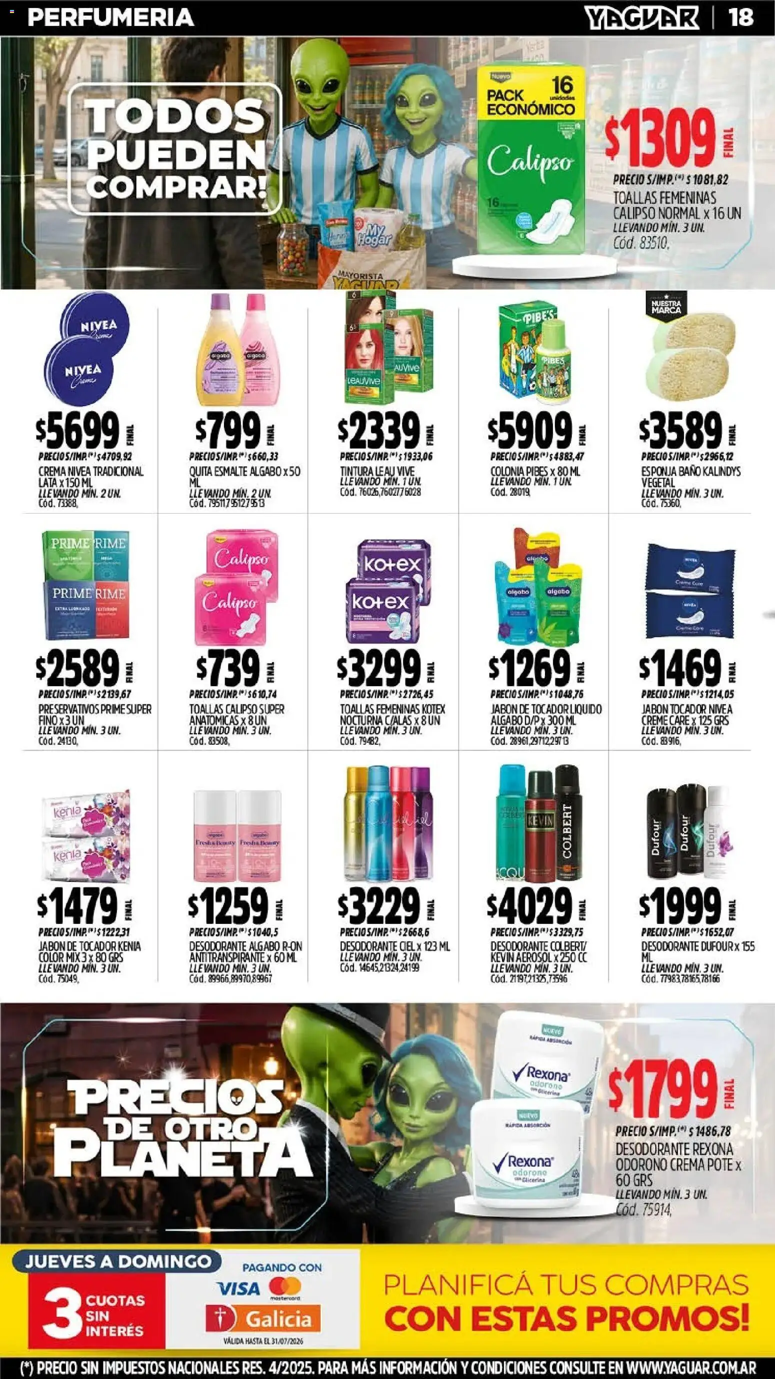 Yaguar - Oferta Semanal Parque Chacabuco │ válido desde el 06/07/2026 | Página: 19 | Productos: Desodorante, Antitranspirante, Preservativos, Crema