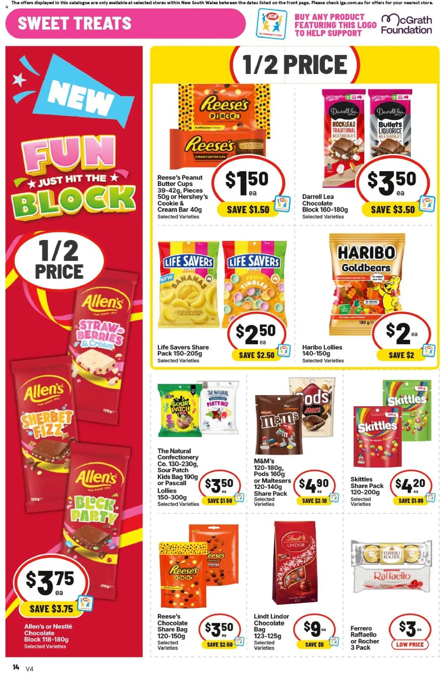 IGA catalogue - valid from 23/09/2026 | Page: 22 | Products: Milk, Chocolate, Peanut butter, Raffaello