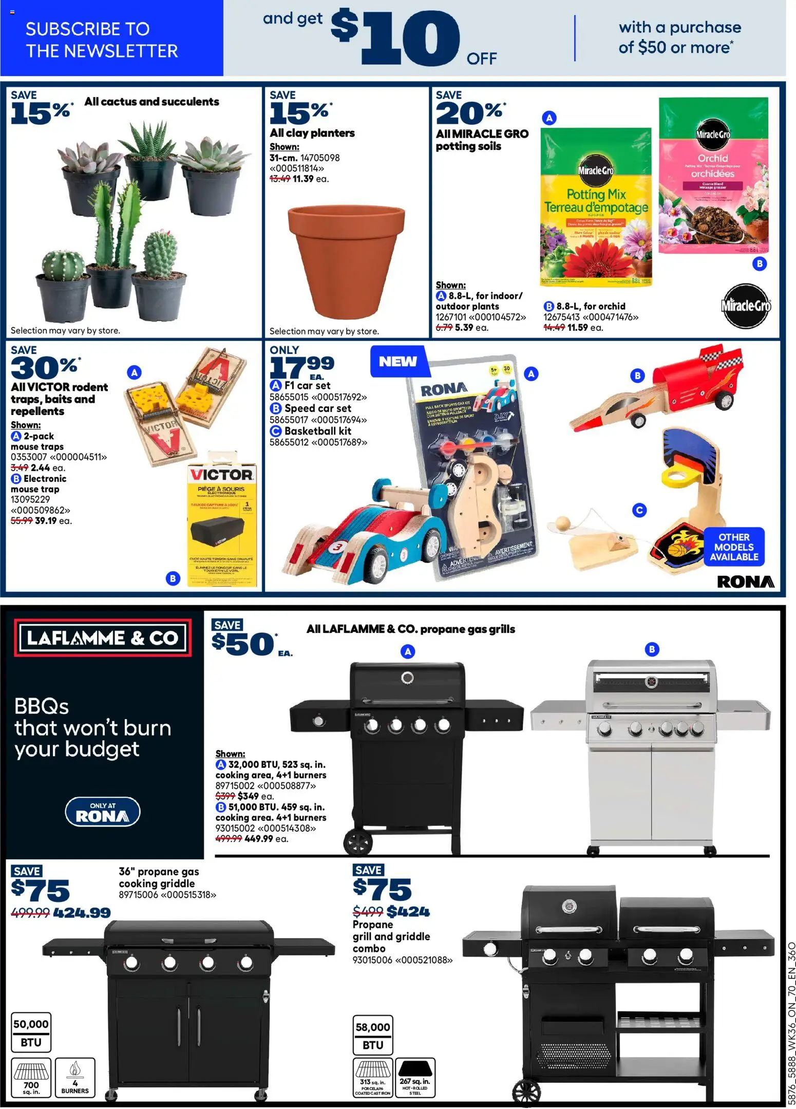 Rona flyer valid from Oct 1, 2026 | Page: 9 | Products: Mouse, Grill, Iron, Orchid