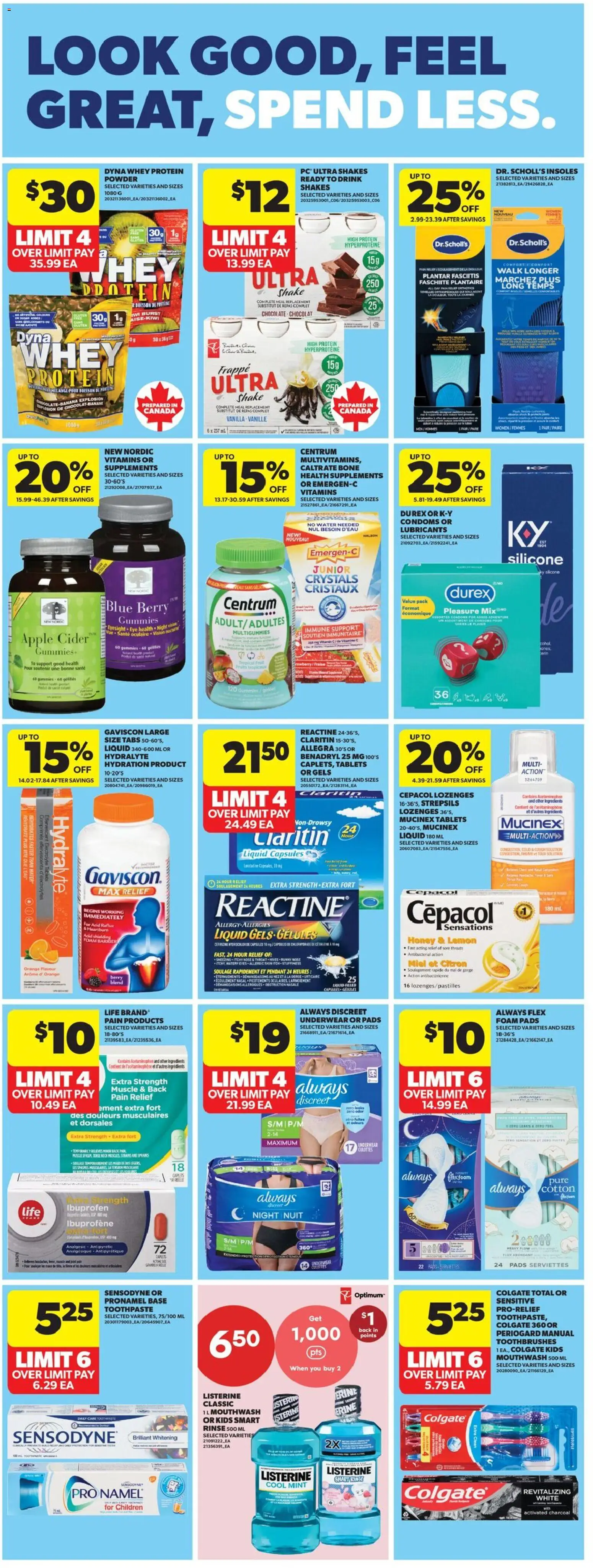 Real Canadian Superstore flyer valid from Jul 23, 2026 | Page: 28 | Products: Powder, Vanilla, Capsules, Protein