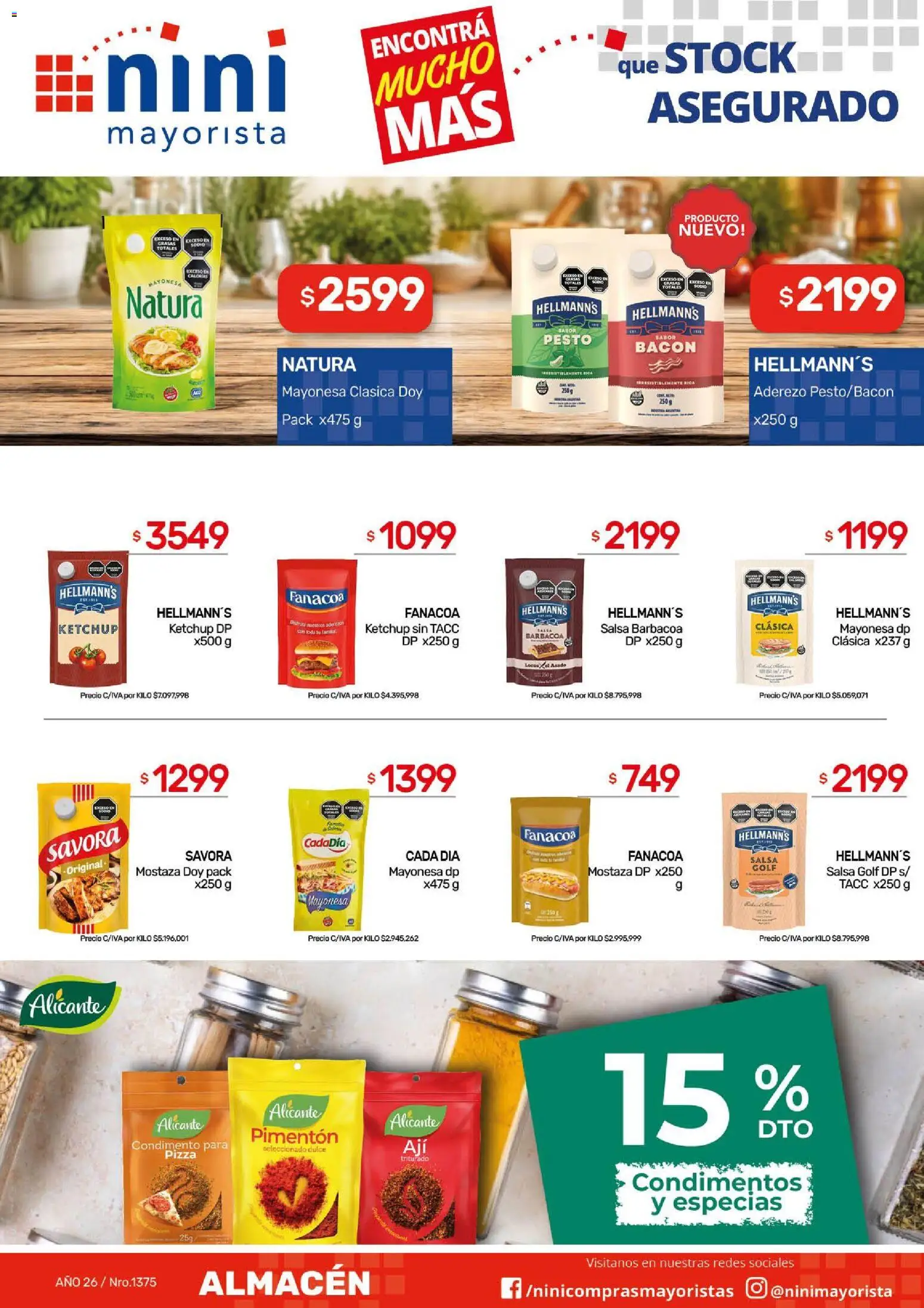 NINI Mayorista catálogo │ válido desde el 31/08/2026 | Página: 24 | Productos: Pesto, Aderezo, Mayonesa, Pimentón