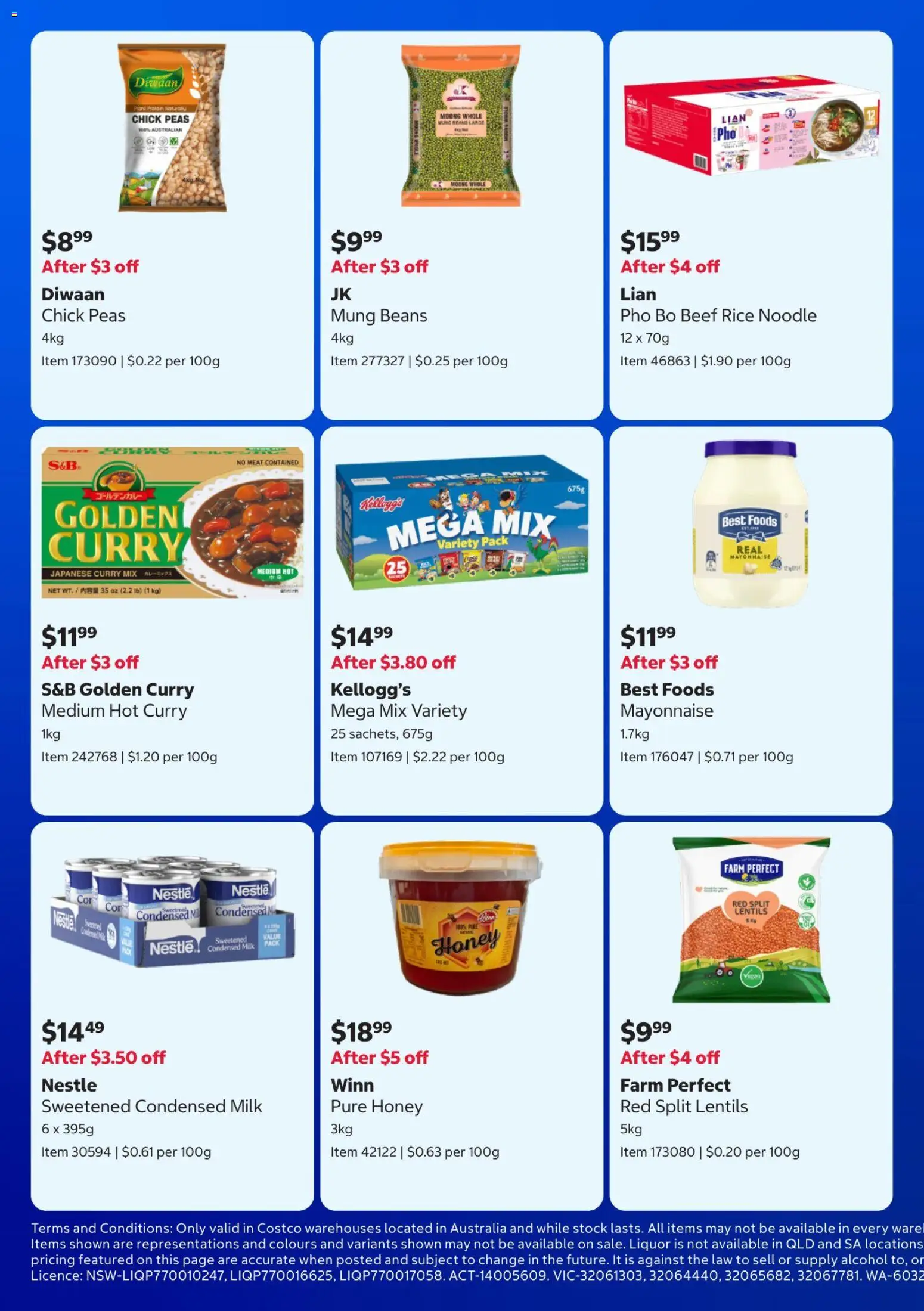 Costco catalogue - valid from 28/09/2026 | Page: 8 | Products: Lentils, Milk, Meat, Mayonnaise