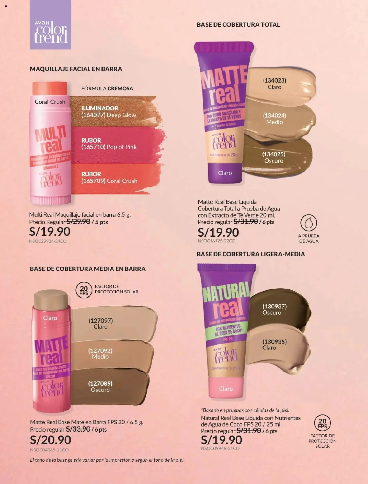 Catálogo Avon válido desde 21/04/2026 | Página: 63 | Productos: Té, Maquillaje, Rubor