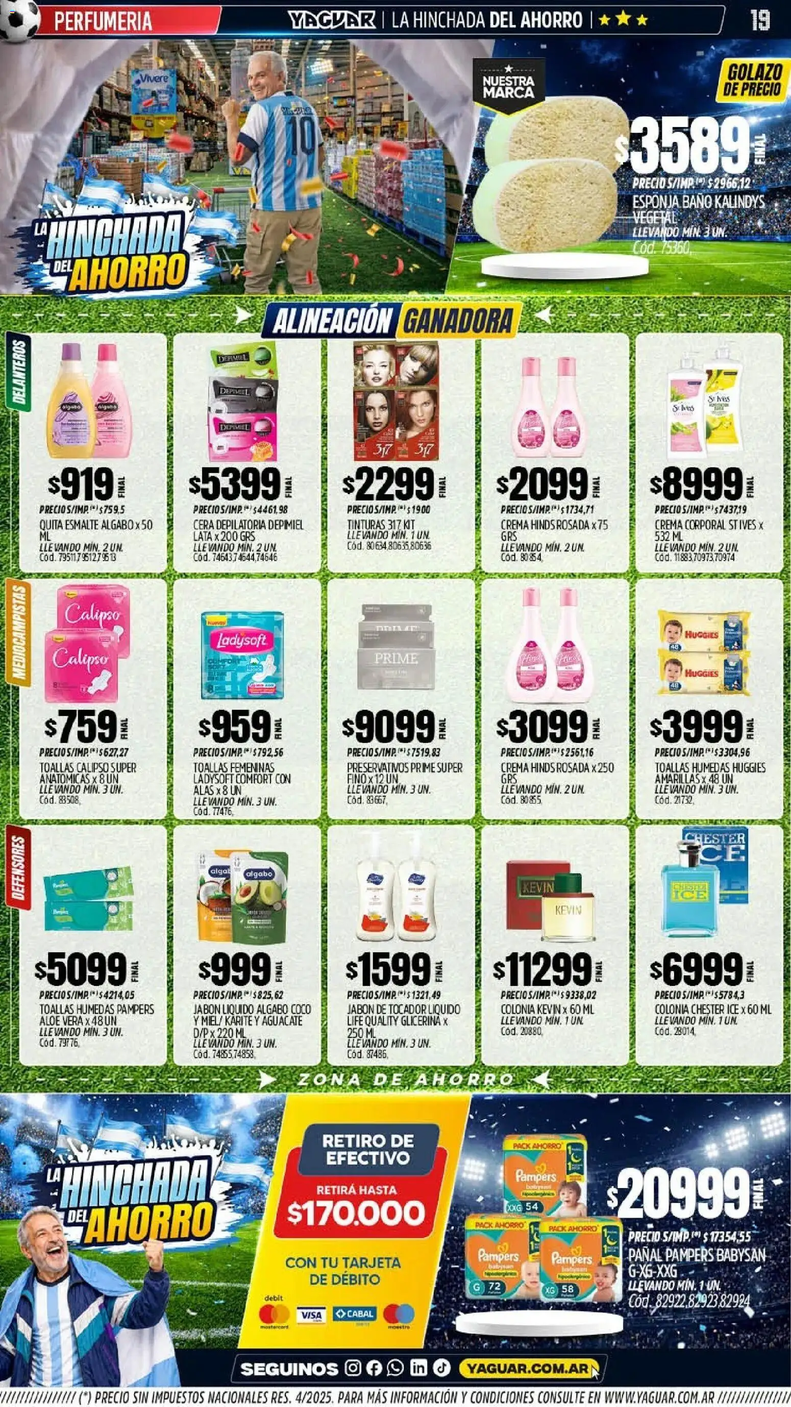 Yaguar catálogo │ válido desde el 08.06.2026 | Página: 19 | Productos: Toallas, Jabón líquido, Esponja, Crema