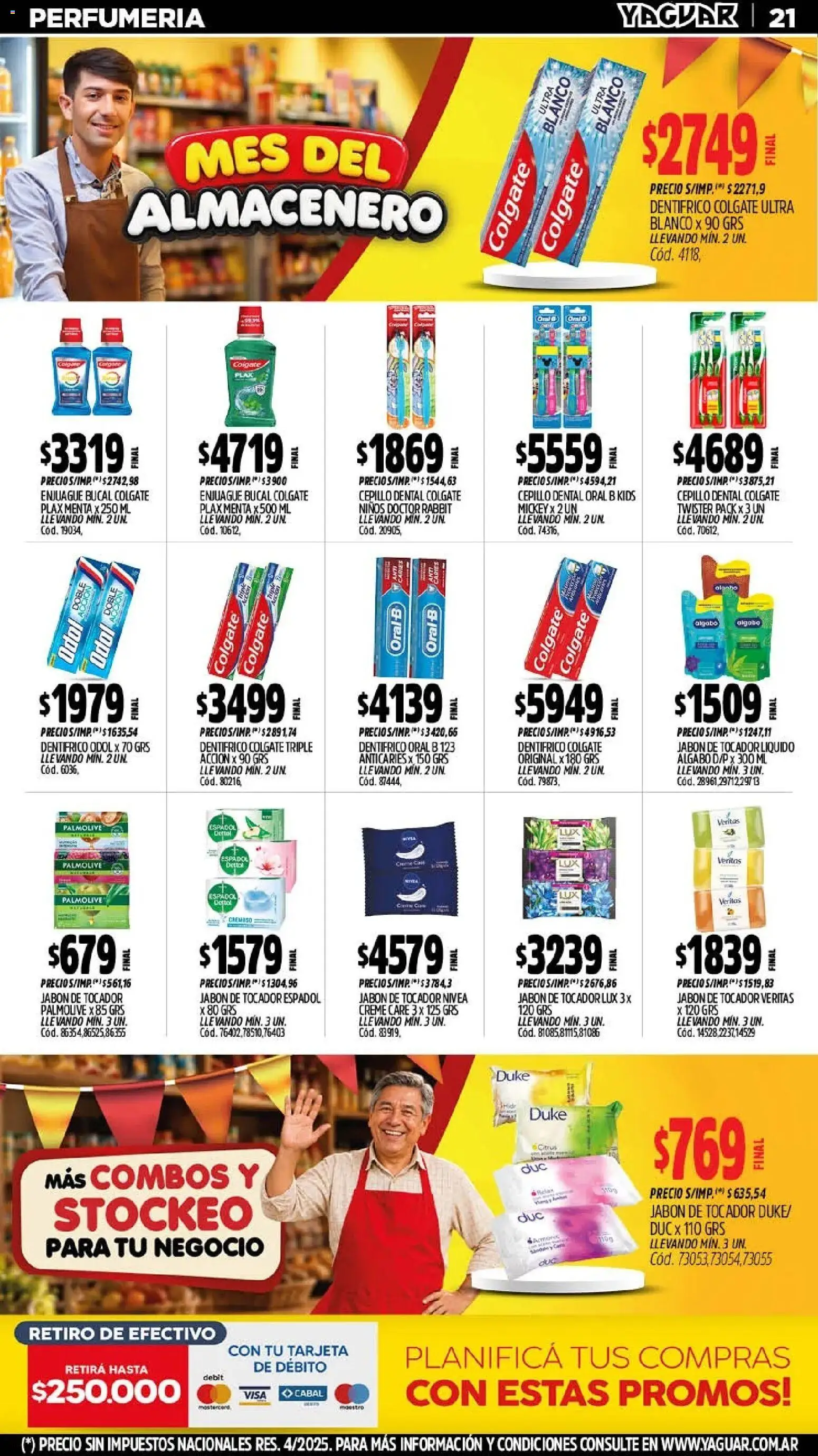 Yaguar - Oferta Semanal Neuquen │ válido desde el 21/09/2026 | Página: 21 | Productos: Cepillo, Jabón, Enjuague bucal